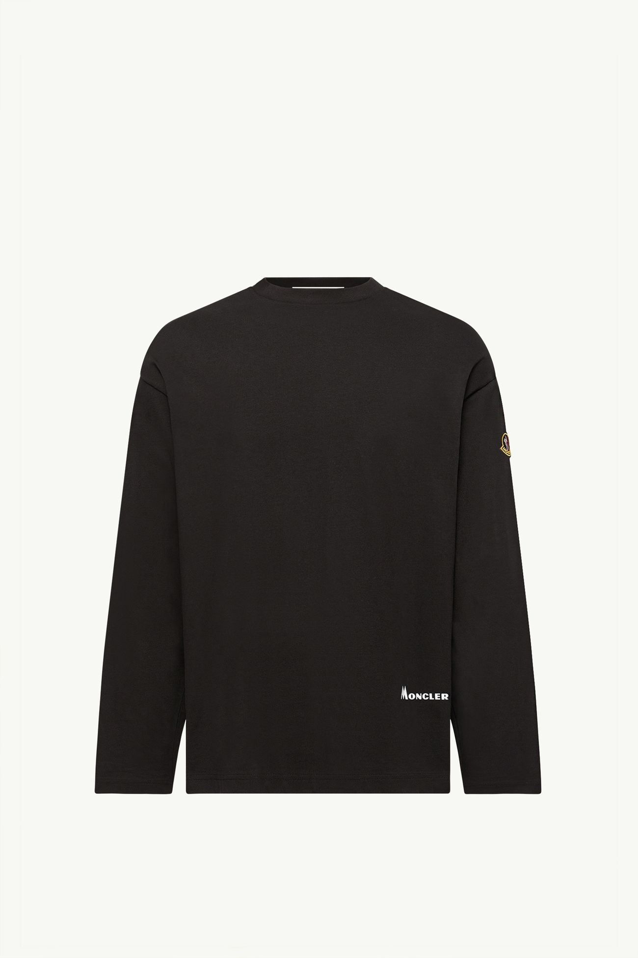 T-shirt a maniche lunghe in jersey di cotone con stampa K2 Uomo Nero Moncler 2