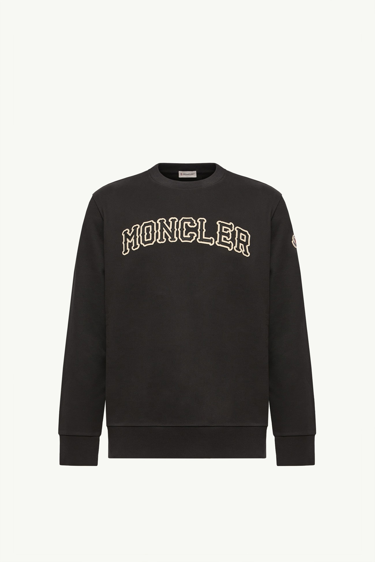 Logo Cotton Sweatshirt Men Black Moncler 2