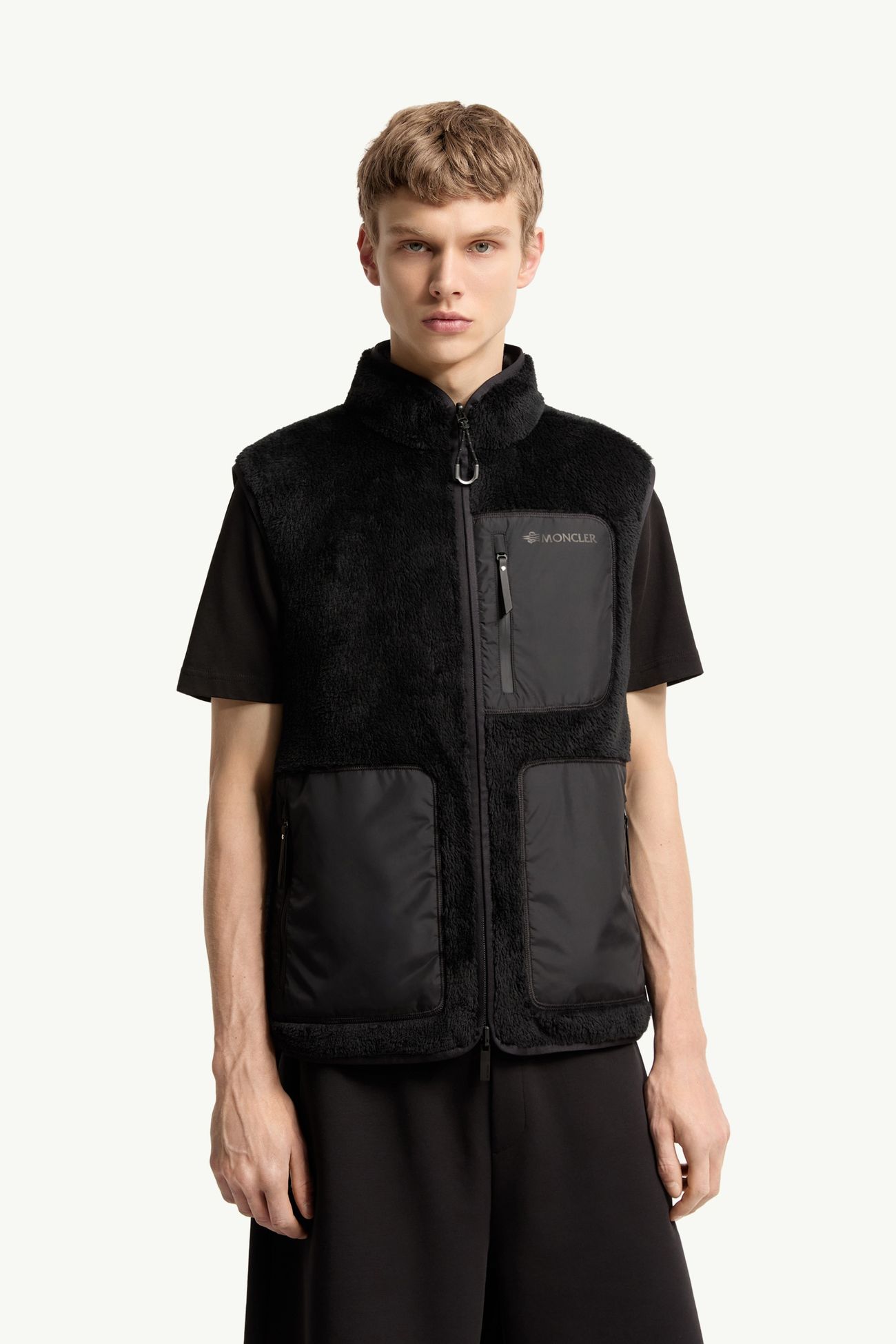 Doudoune sans manches réversible en molleton teddy Hommes Noir Moncler 3