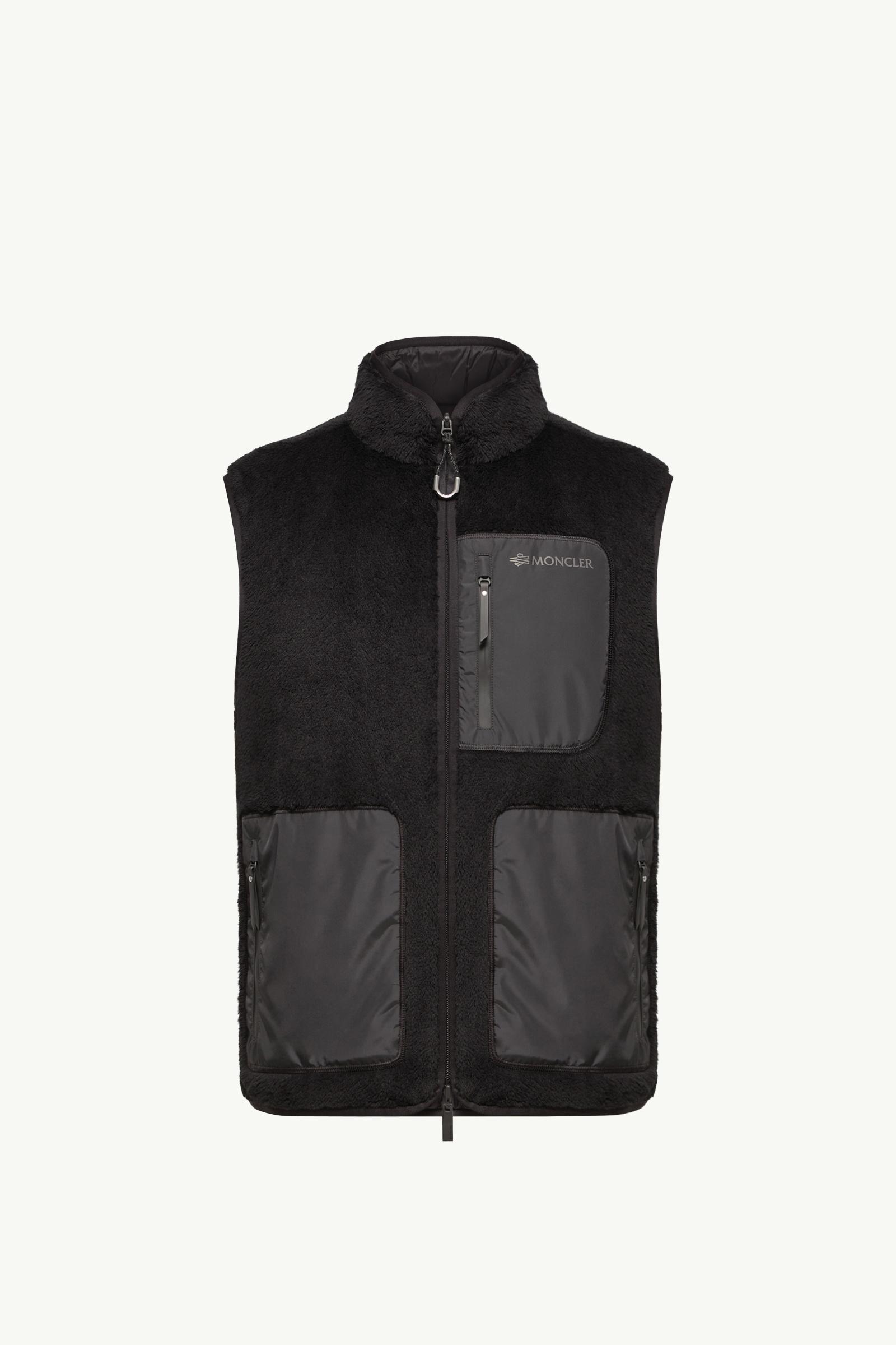 Teddy Fleece Reversible Down Gilet Men Black Moncler, 1 of 0
