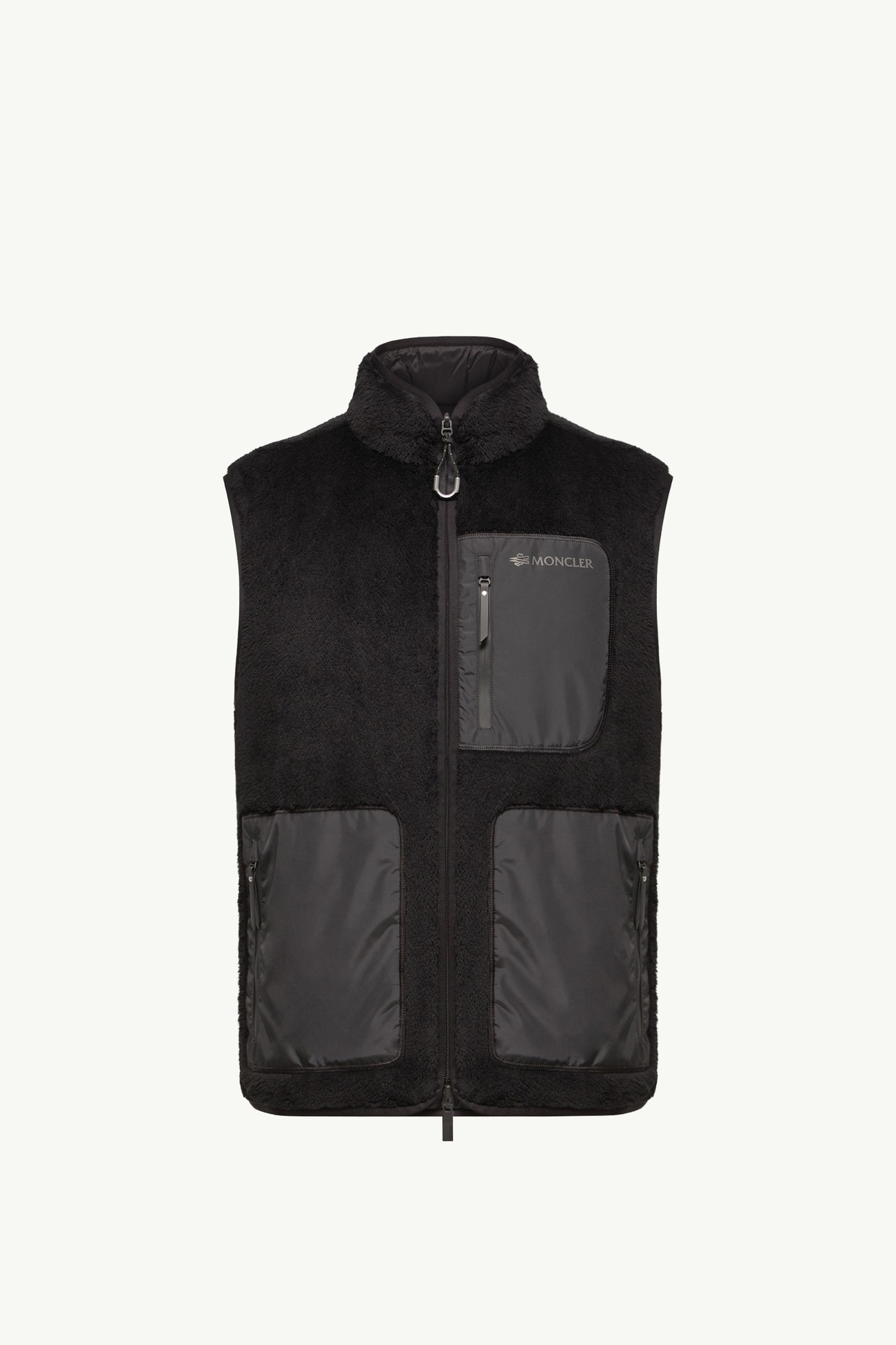 Teddy Fleece Reversible Down Gilet Men Black Moncler 2