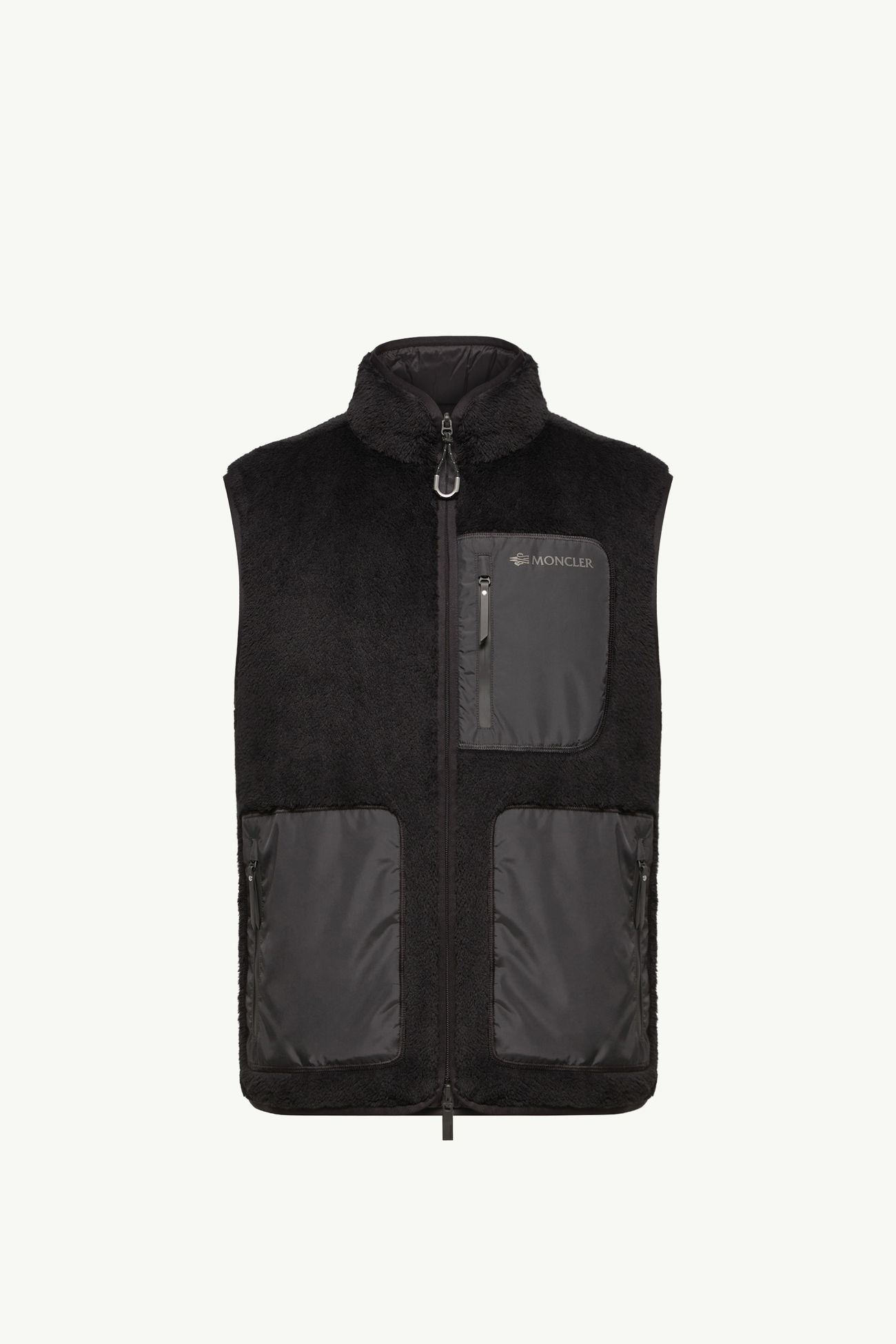 泰迪抓毛雙面羽絨背心 男士 黑色 Moncler 2