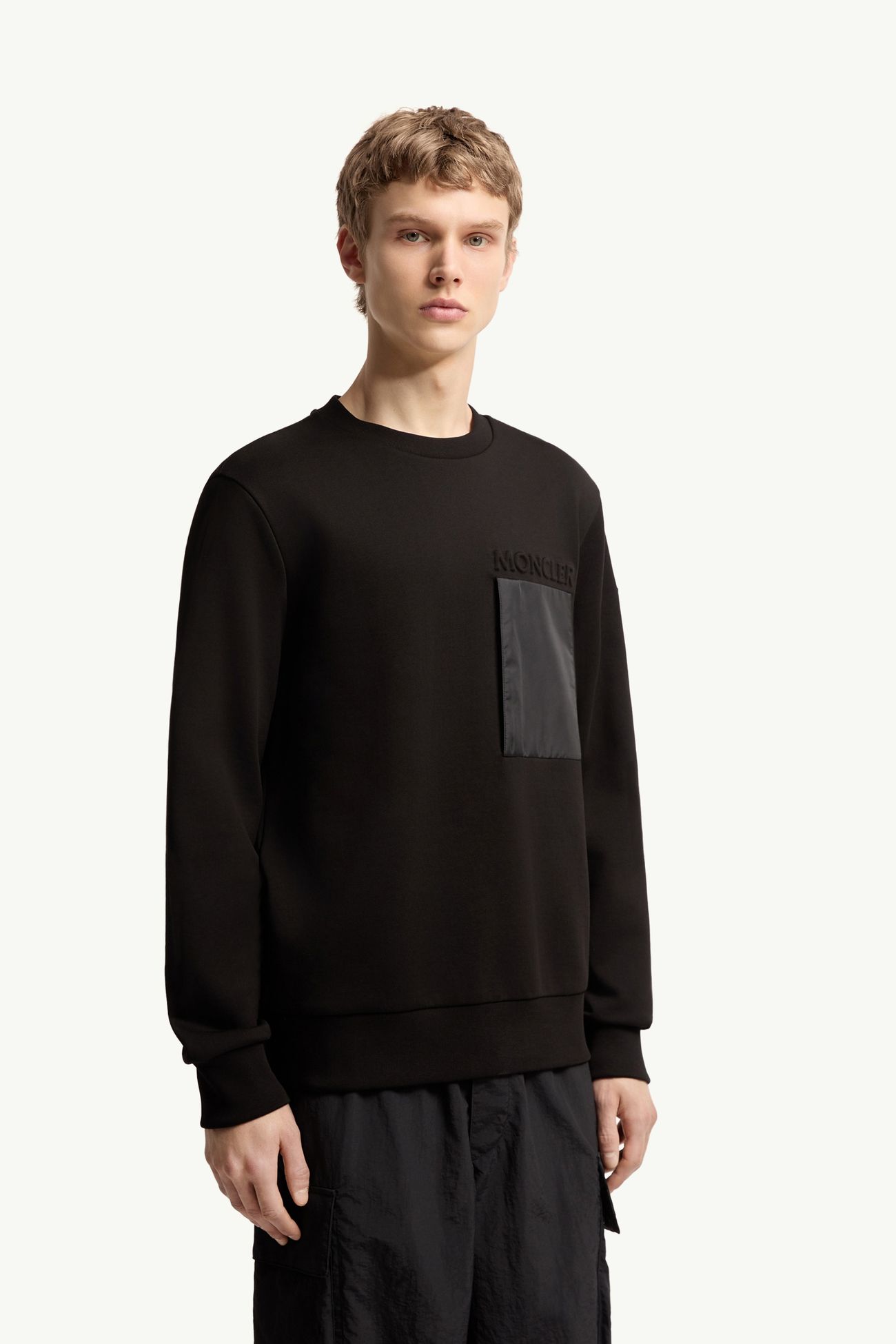 Sweatshirt mit Logo aus Baumwolle Herren Schwarz Moncler 3