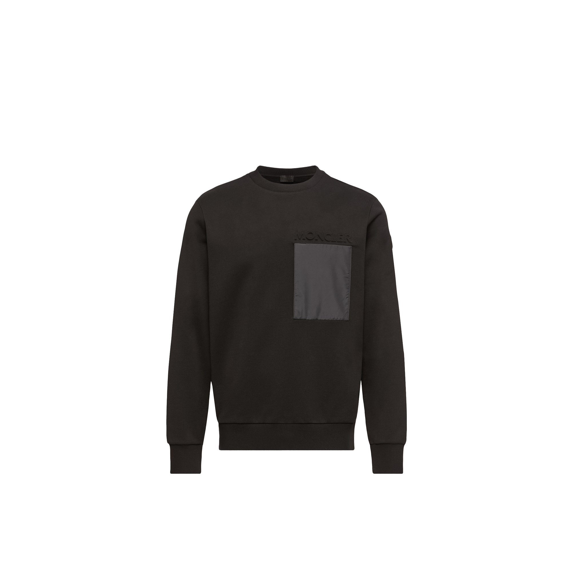 Moncler Felpa Con Logo In Cotone Uomo da Nero, Taglia: S