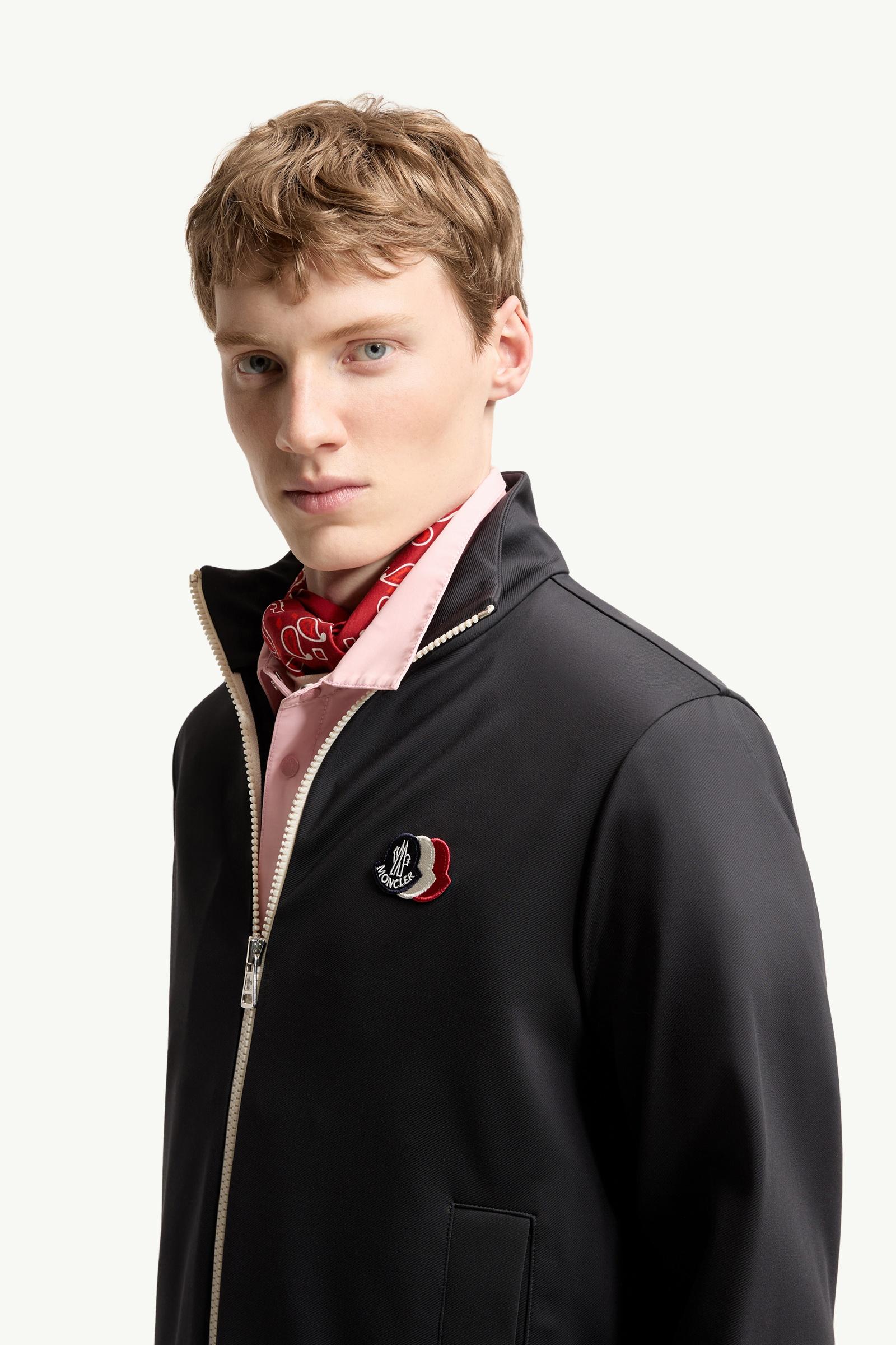 Navy Blue Tricolor Logo Zip-Up Sweatshirt - Sweatshirts for Men