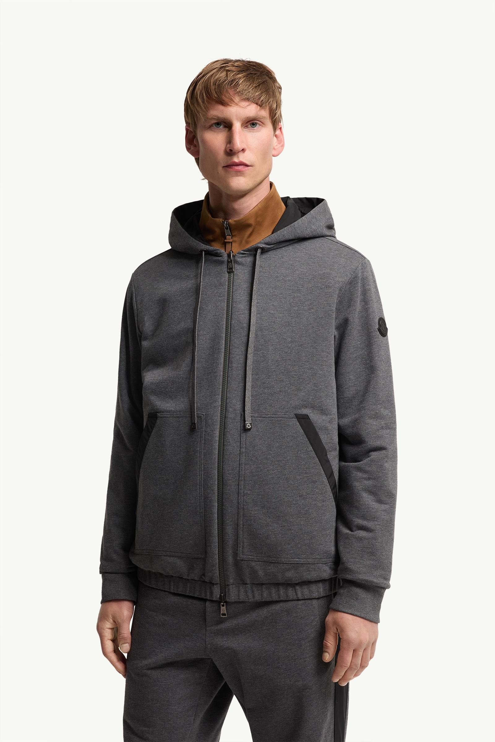 Dark Grey Reversible Zip-Up Hoodie - Sweatshirts for Men | Moncler US