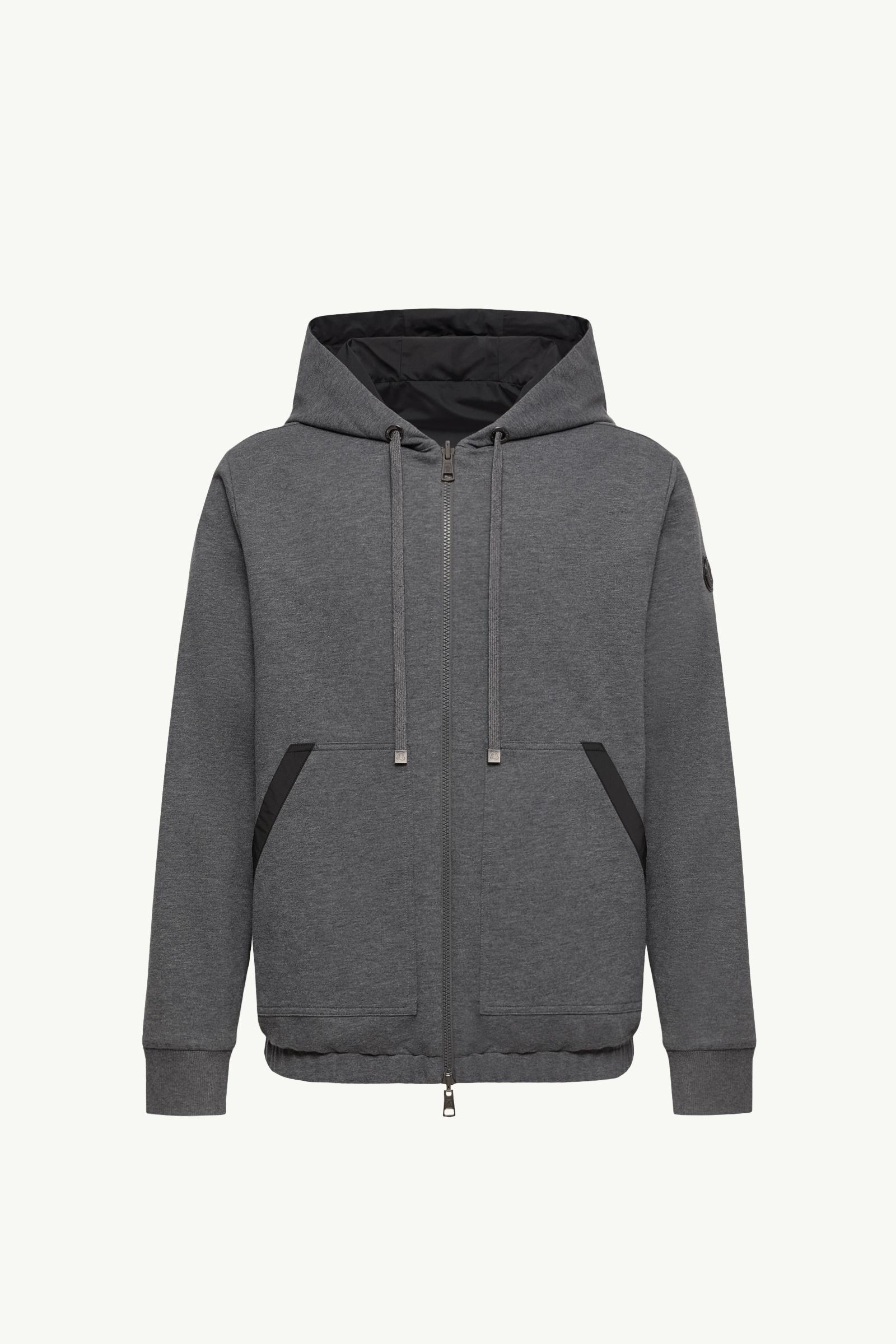 雙面拉鏈連帽衫 男士 深灰色 Moncler, 1 of 0
