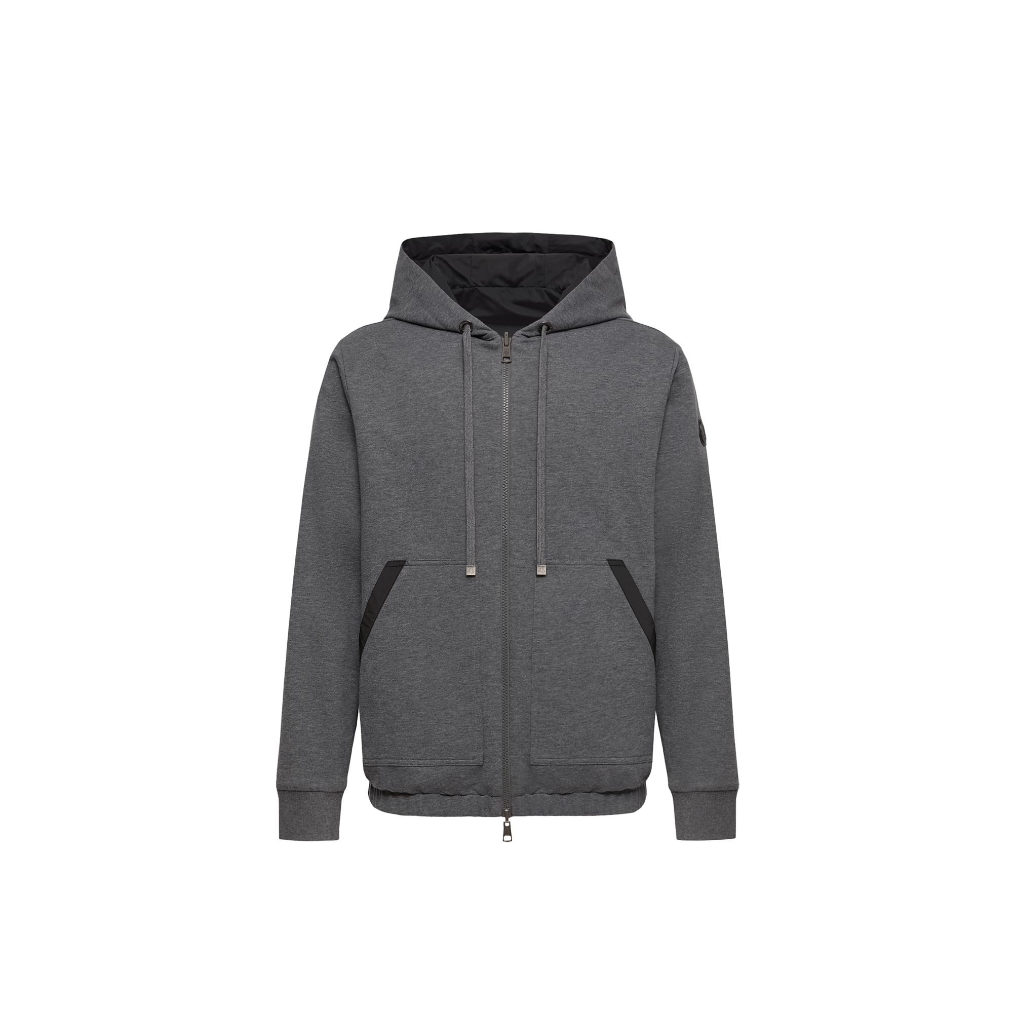 Moncler   Reversible Zip-Up Hoodie for Men in Gray, Size: Xl