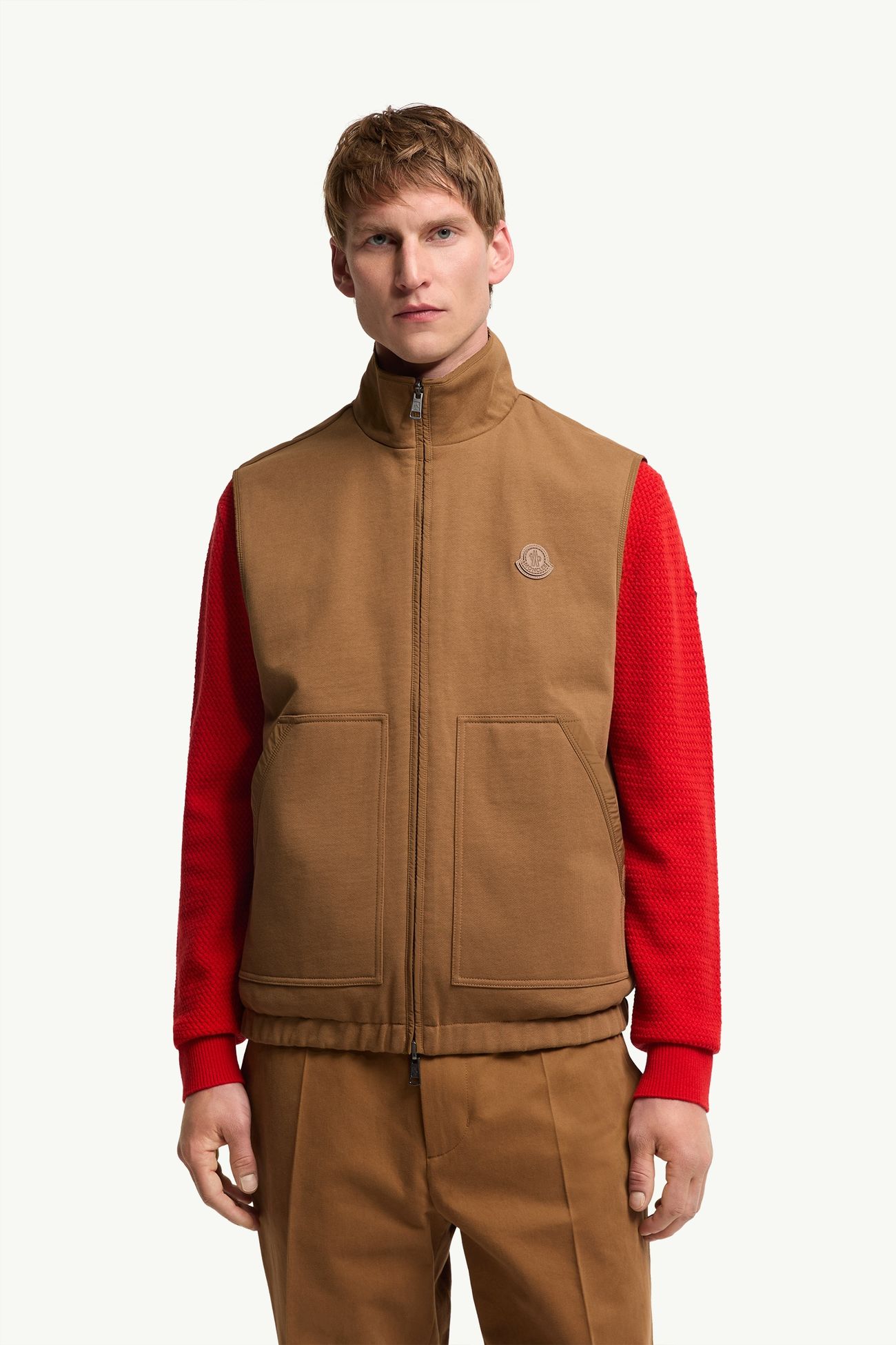 Chaleco reversible con cremallera Hombre Marrón claro Moncler 3