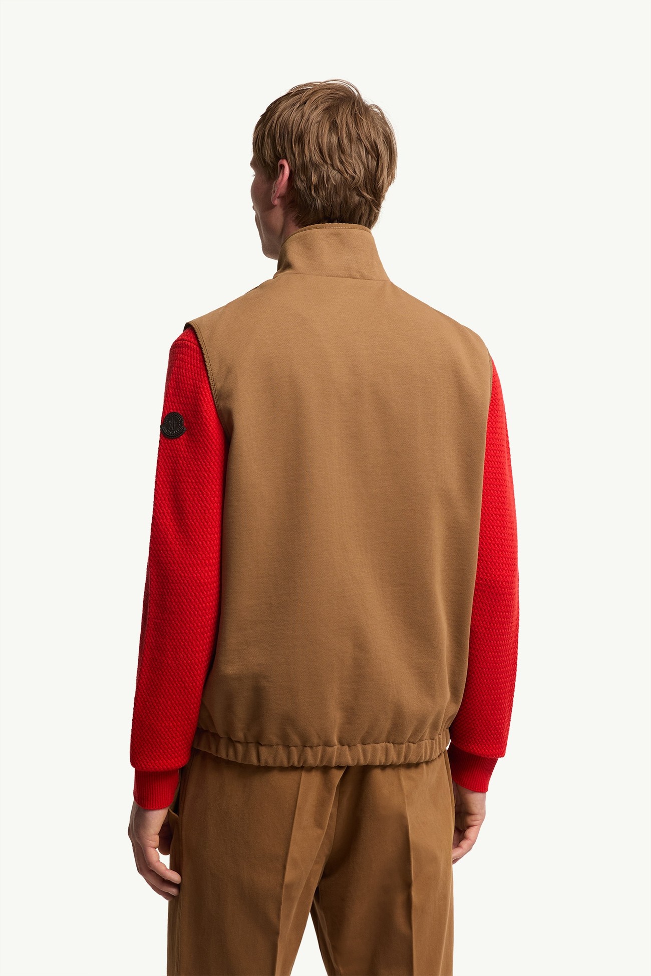 Reversible Zip-Up Gilet Men Light Brown Moncler 4