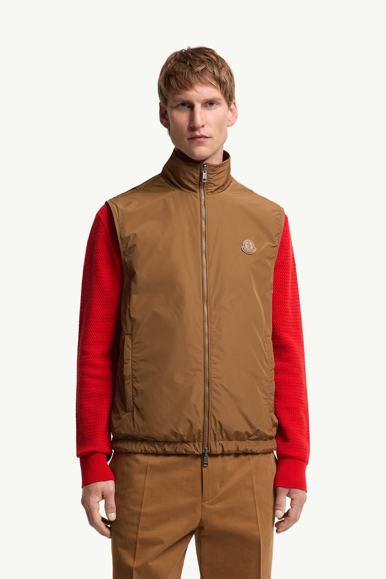 Chaleco reversible con cremallera Hombre Marrón claro Moncler 5