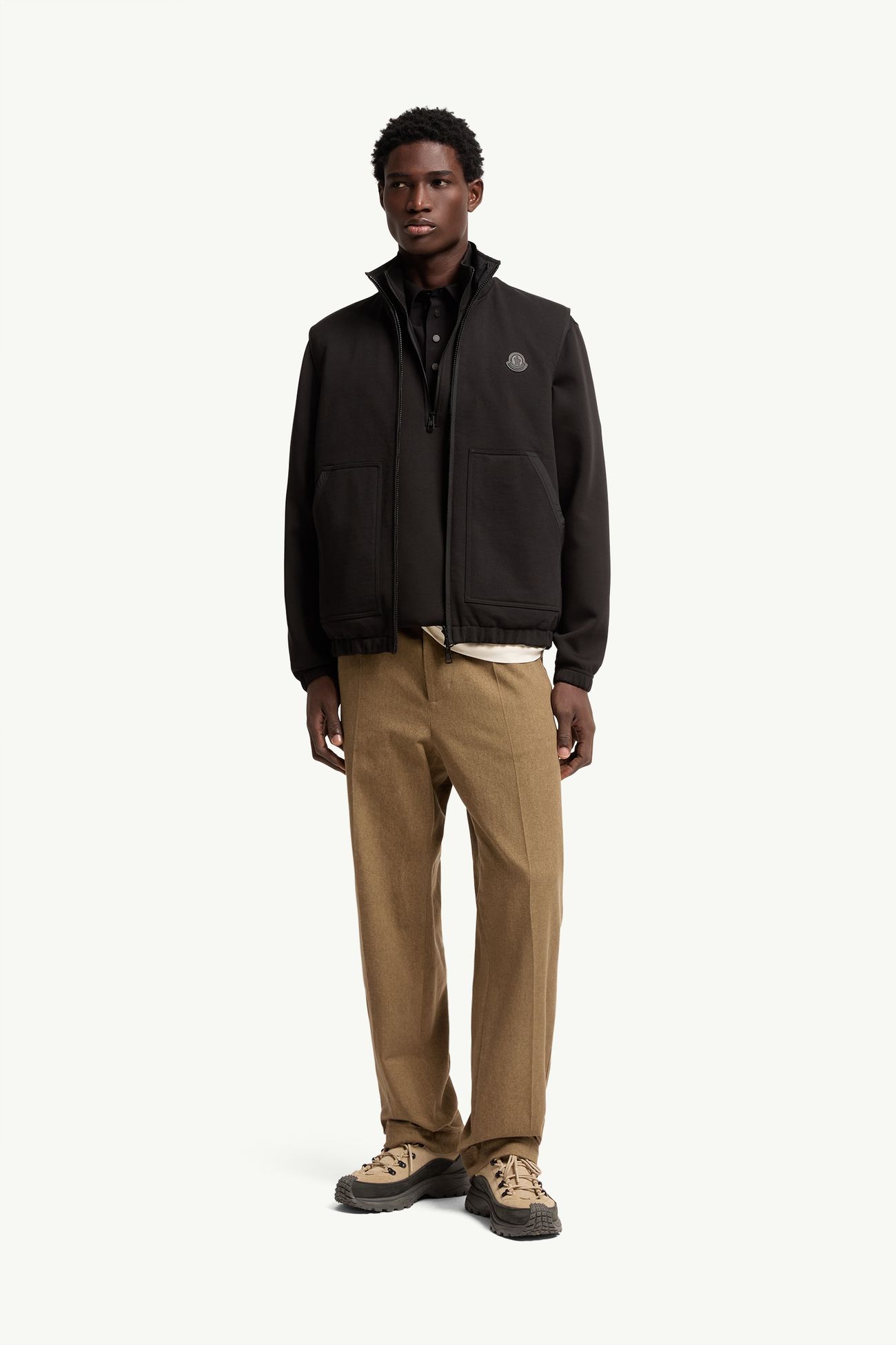 Reversible Zip-Up Vest Men Black Moncler 0