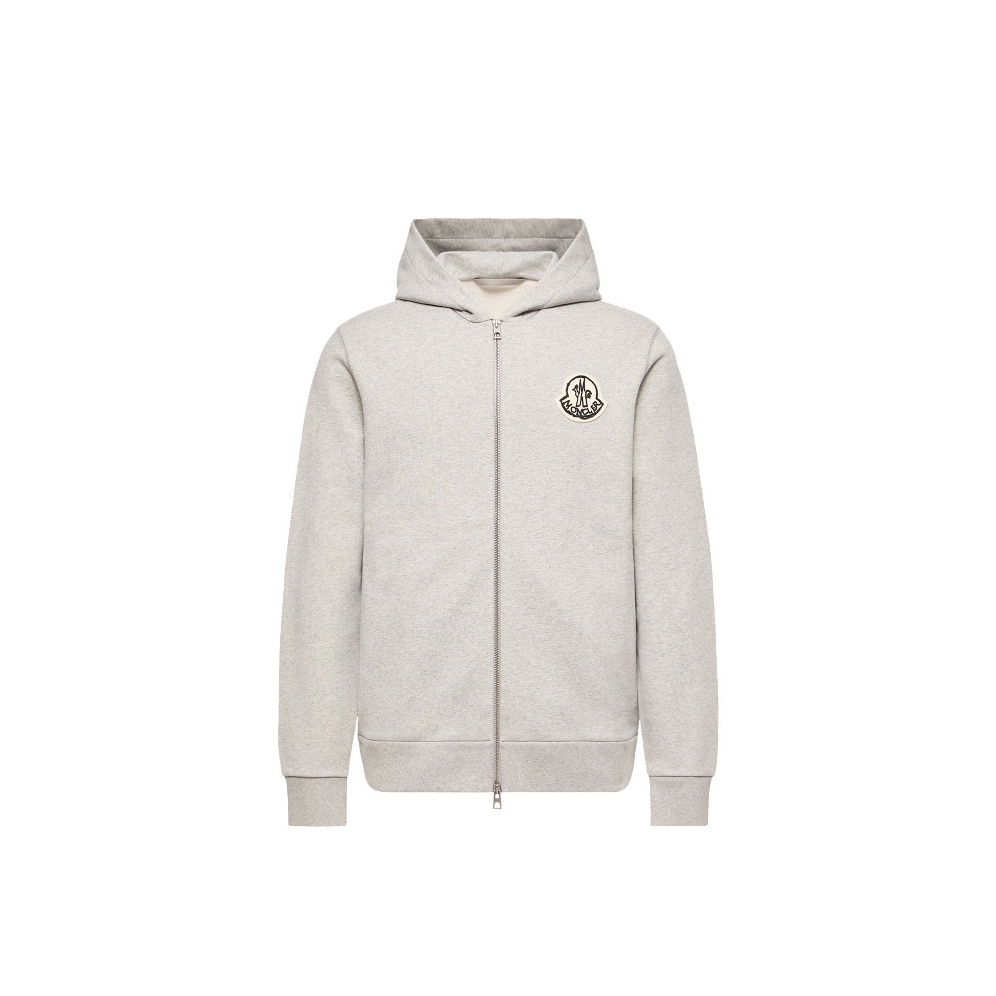 Moncler Sketched Logo Zip-Up Cotton Hoodie Men da Size: 3XL