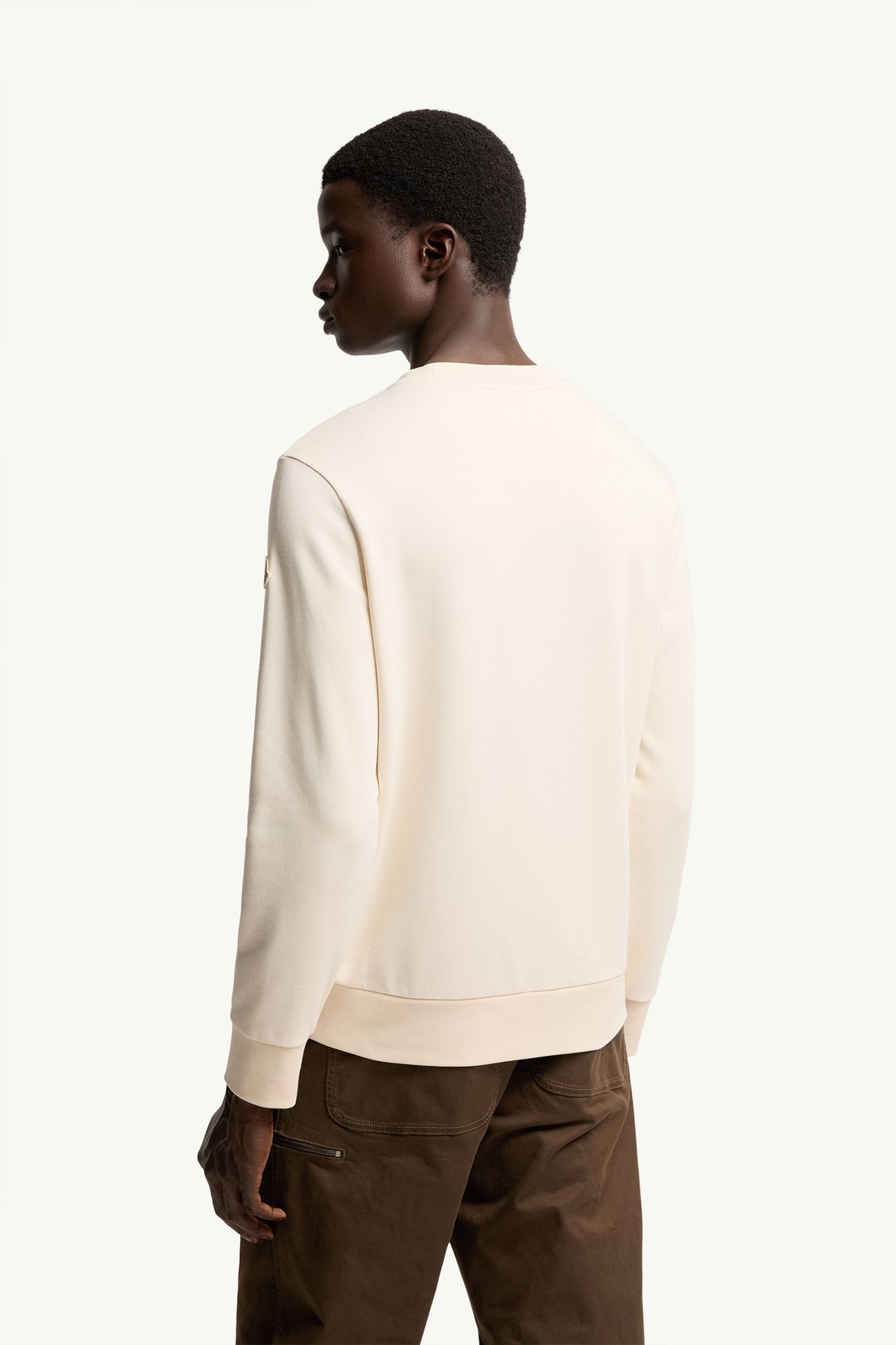 Sweatshirt aus Baumwollmischung mit Logo Herren Weiß-Elfenbein Moncler 4