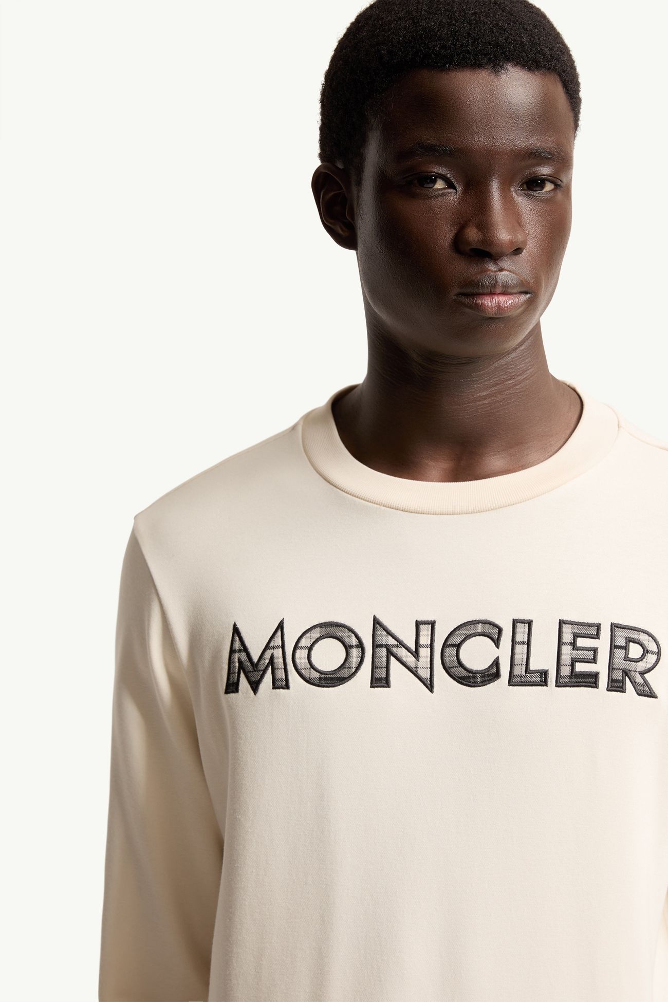 Sweatshirt aus Baumwollmischung mit Logo Herren Weiß-Elfenbein Moncler 5