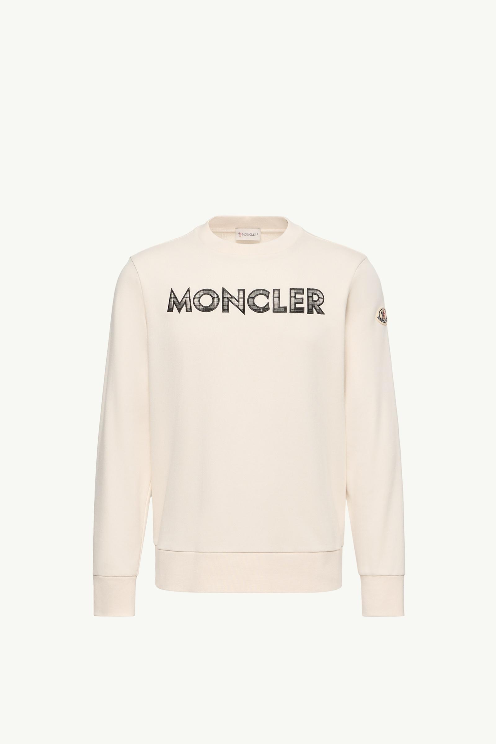 Logo Cotton Blend Sweatshirt Men White Ivory Moncler, 1 of 0