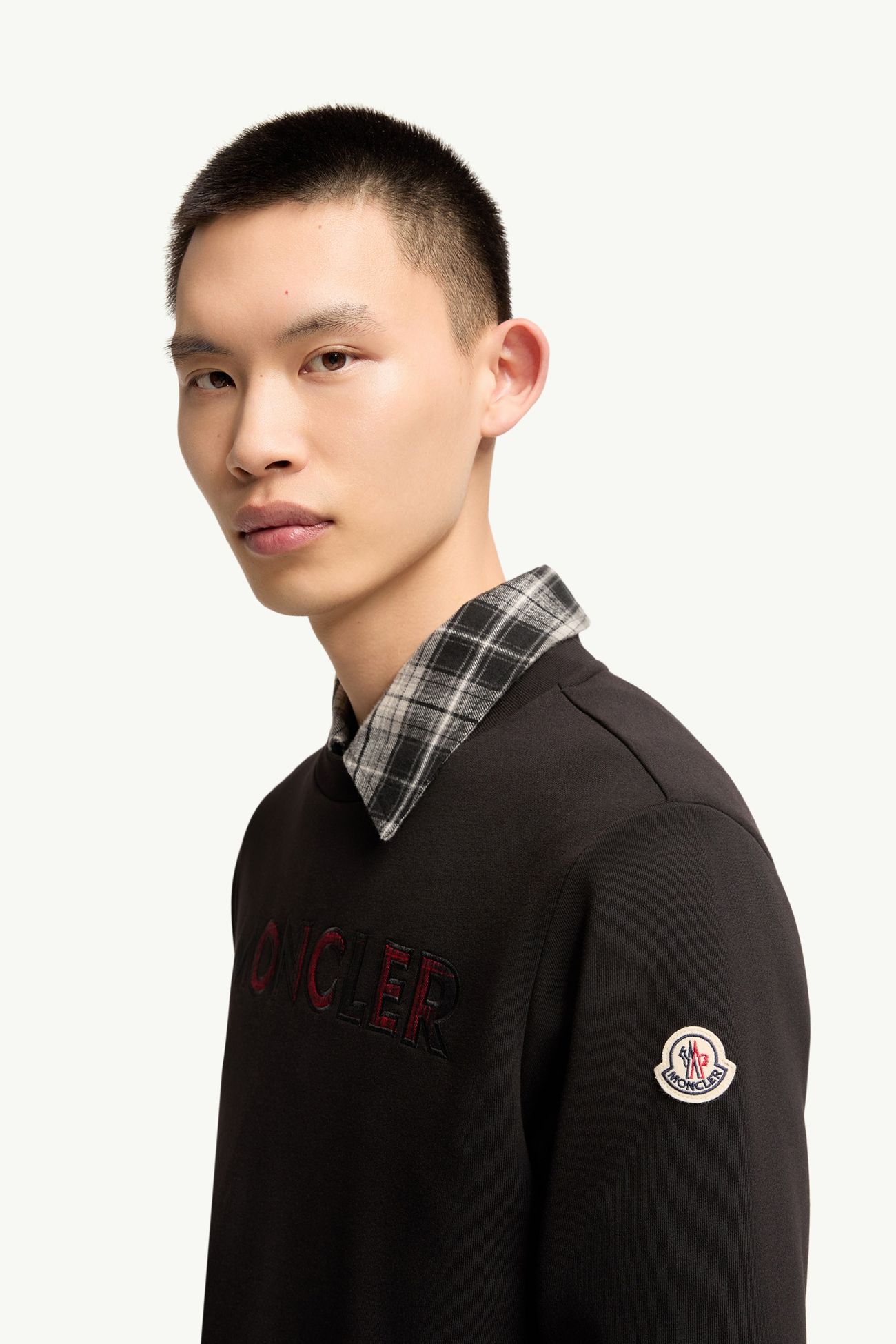 Sweatshirt aus Baumwollmischung mit Logo Herren Schwarz Moncler 1