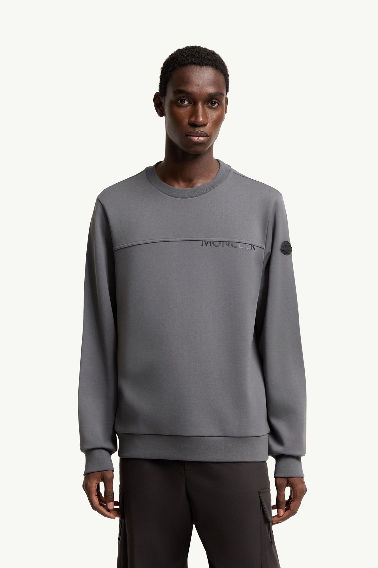 標誌棉質衛衣 男士 灰色 Moncler 3