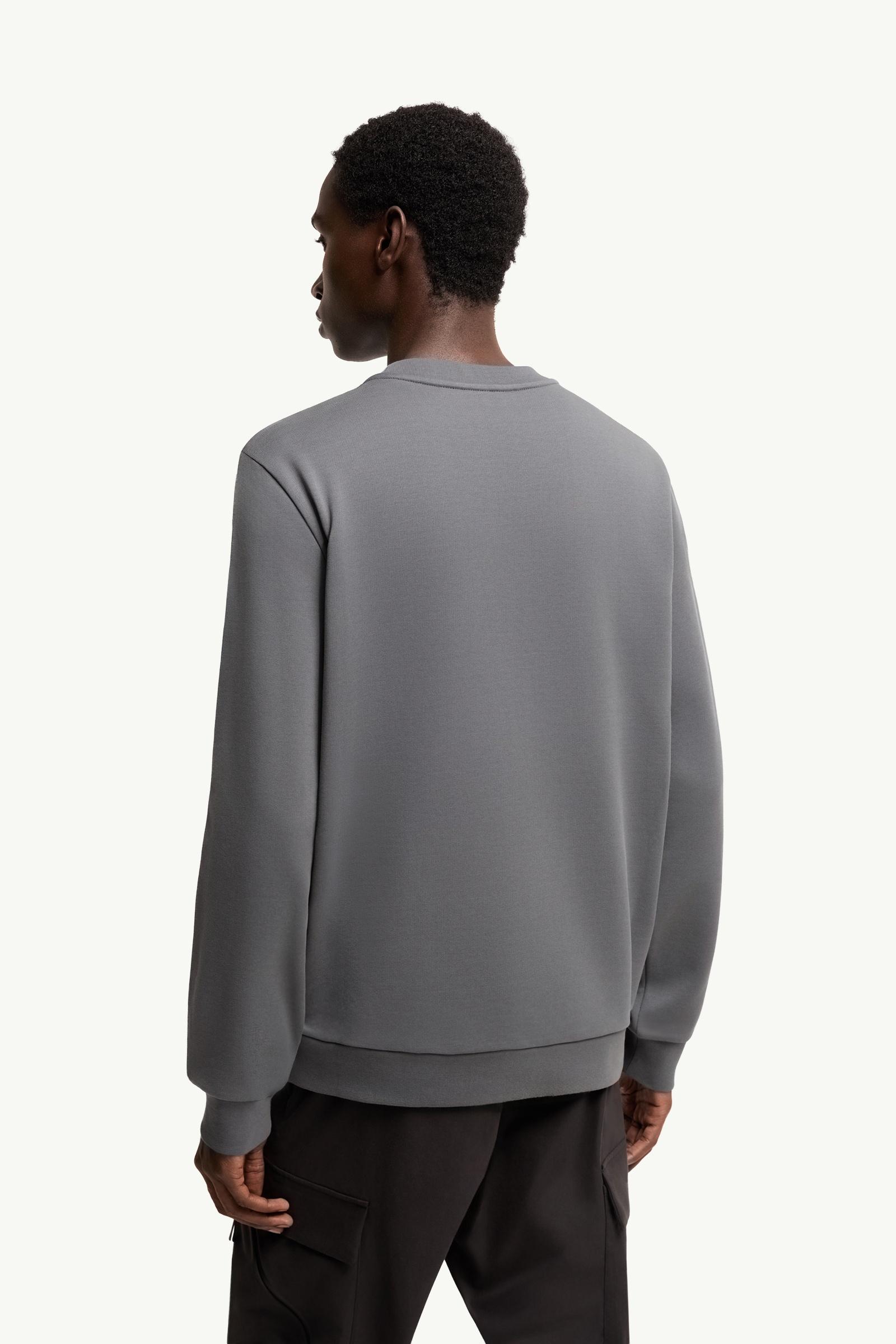 Gray Logo Cotton Sweatshirt - Sweatshirts for Men | Moncler FR