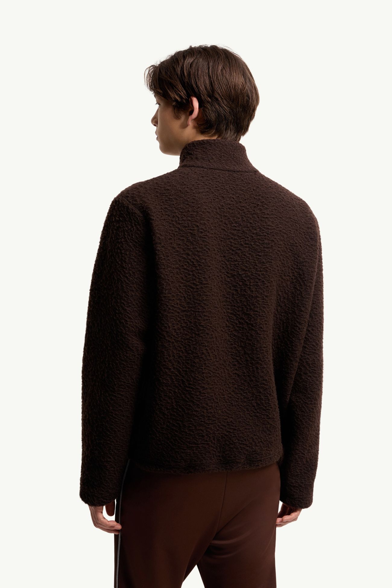 Felpa logata in maglia Uomo Marrone Scuro Moncler 4