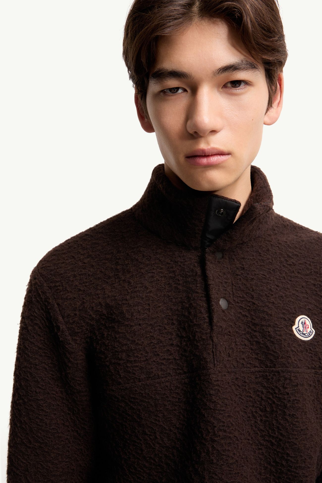 Sudadera de punto con logotipo Hombre Marrón Oscuro Moncler 5