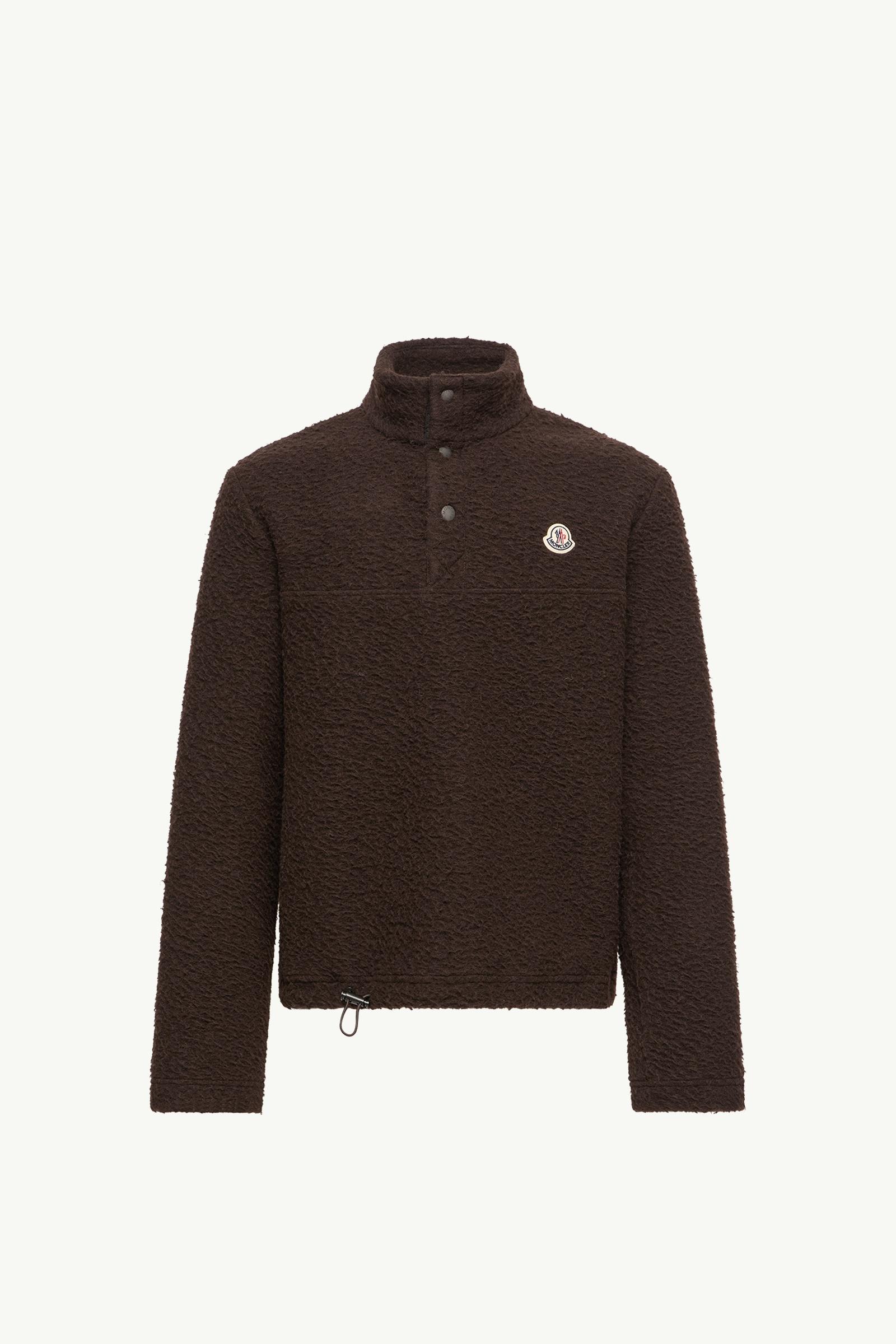 Strick-Sweatshirt mit Logo Herren Dunkelbraun Moncler, 1 of 0