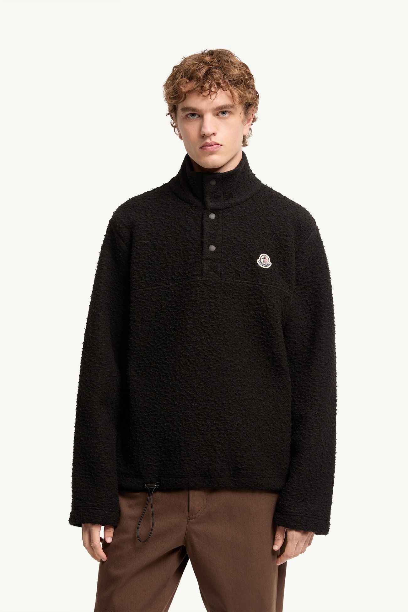 Sudadera de punto con logotipo Hombre Negro Moncler 3