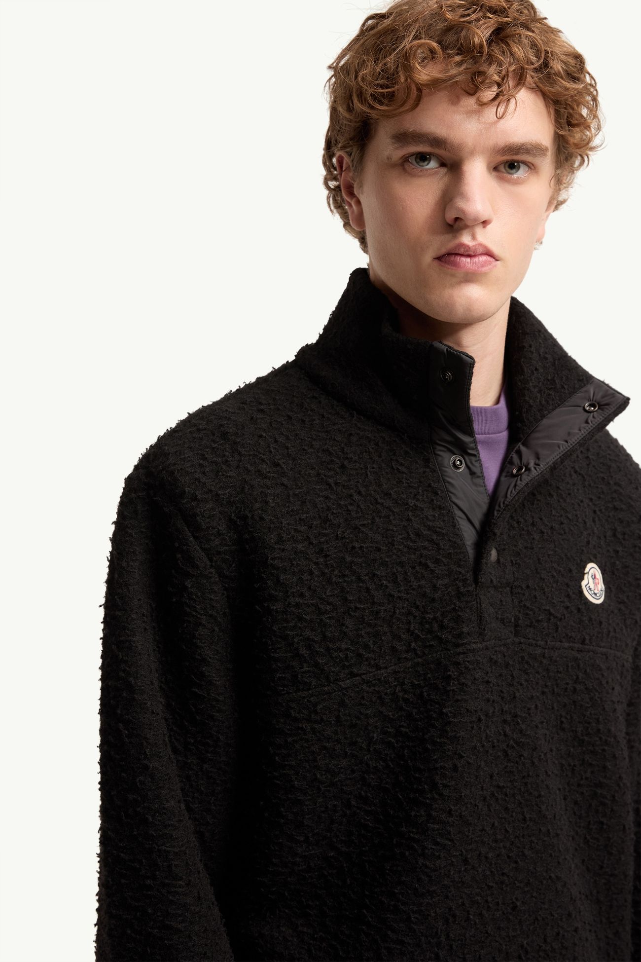 標誌裝飾針織衛衣 男士 黑色 Moncler 5