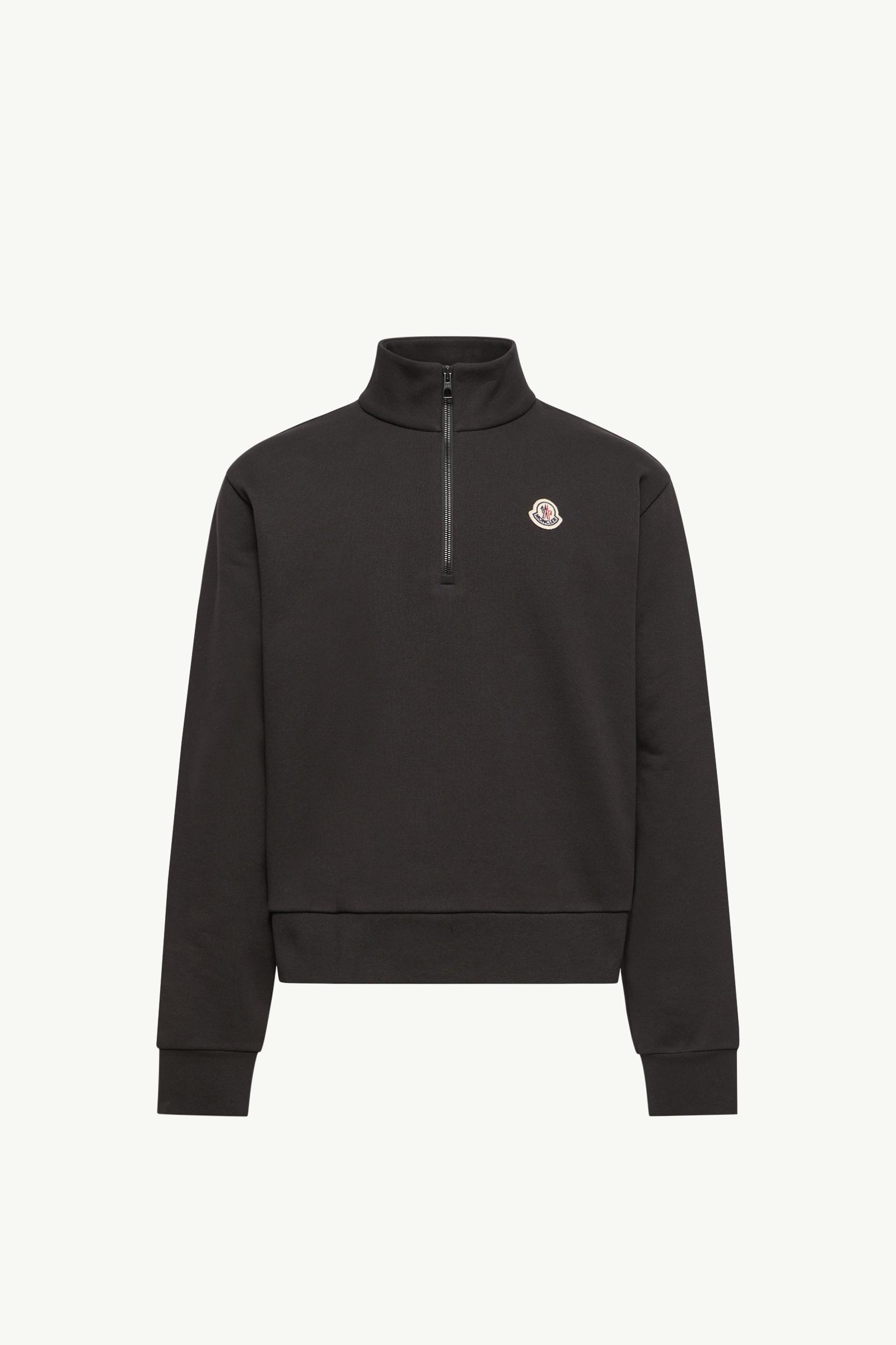 Logo Cotton Zip-Up Sweatshirt Men Black Moncler, 1 of 0