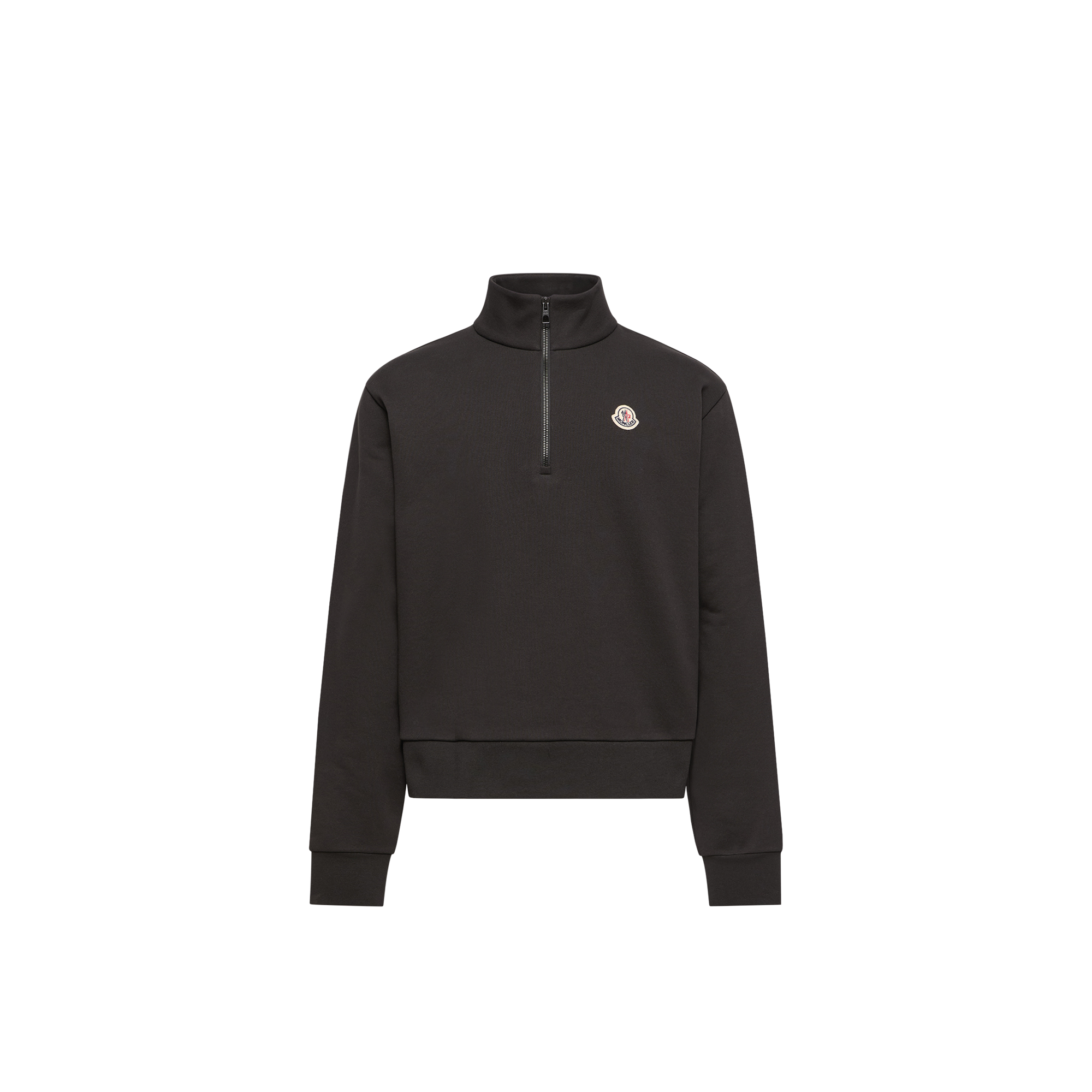 Moncler   Logo Cotton Zip-Up Sweatshirt for Men in Black, Size: Xl