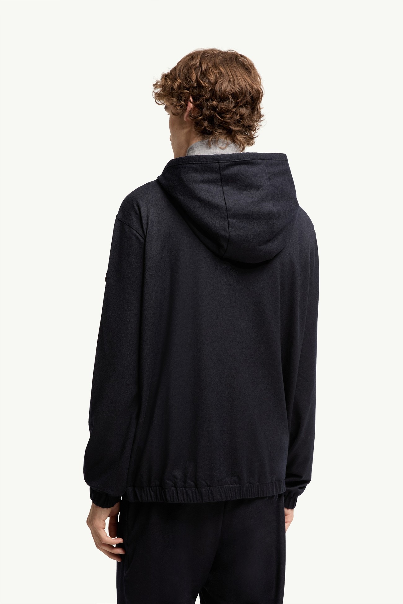 Hoodie aus Flanell mit Reißverschluss Herren Navyblau Moncler 4