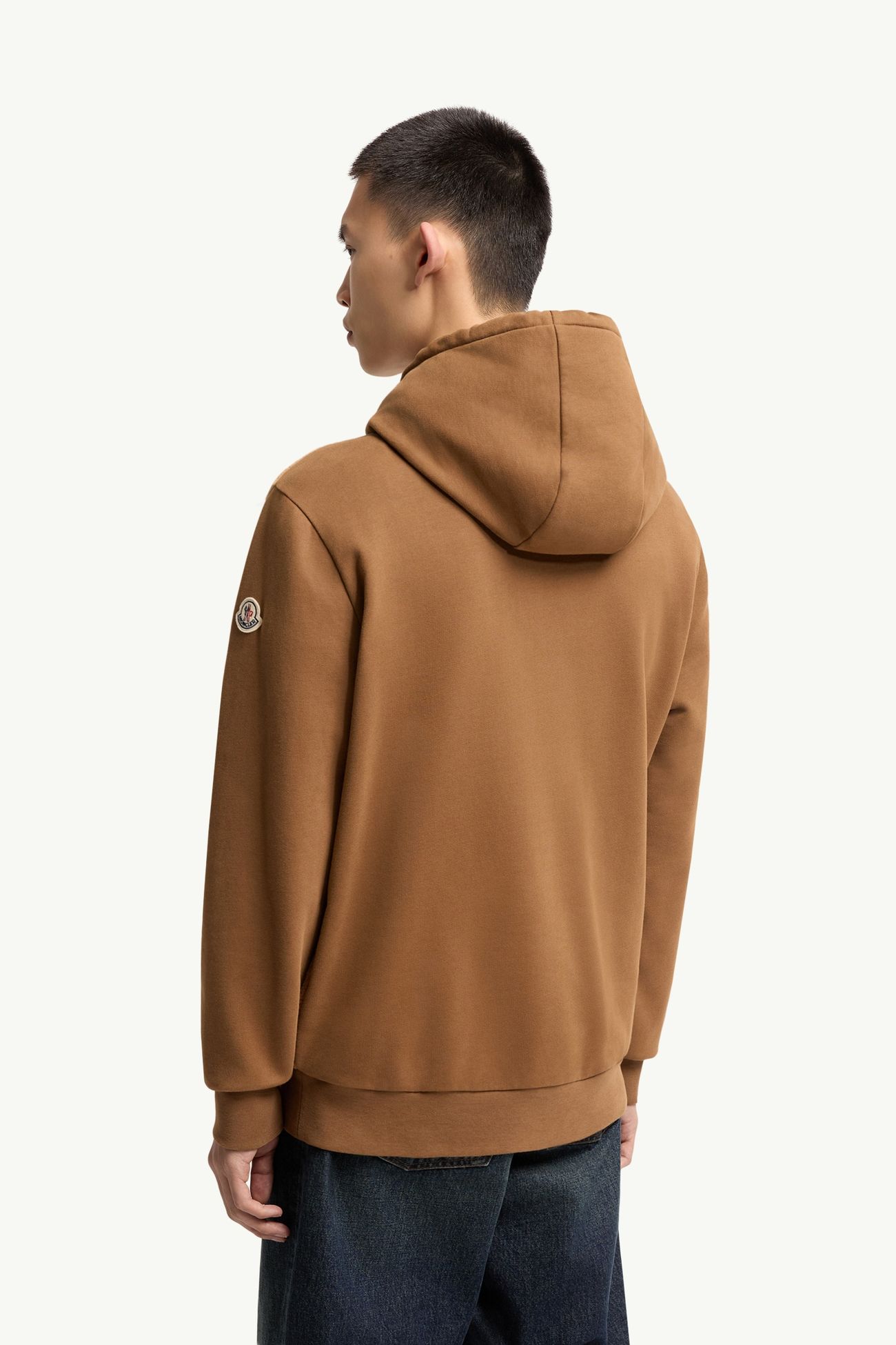 馬匹提花泰迪布連帽衫 男士 淺啡色 Moncler 4