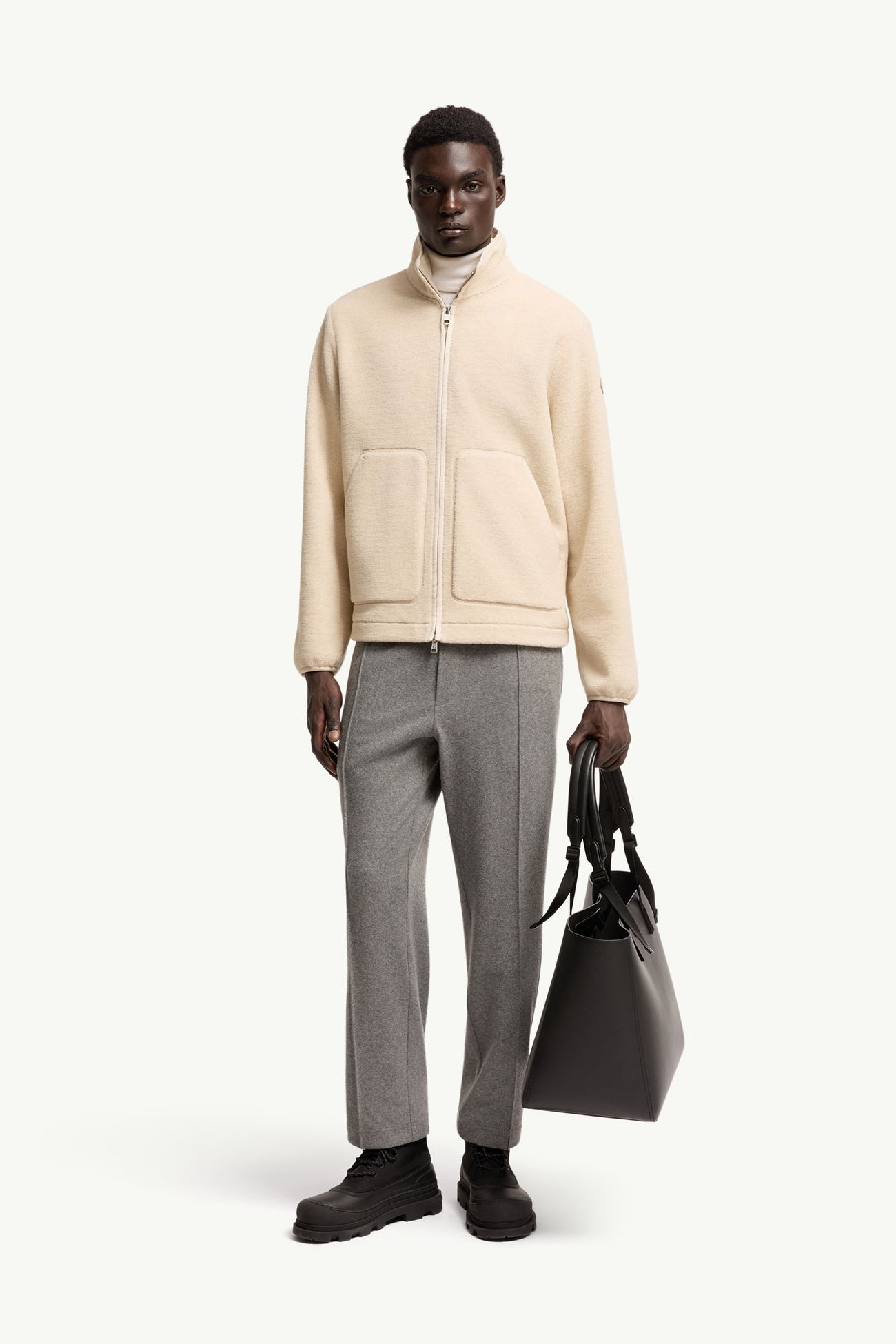 Sudadera con cremallera Hombre Beige Claro Moncler 0