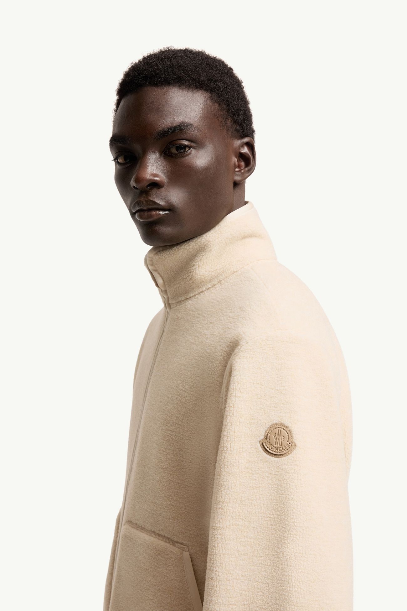 拉鏈衛衣 男士 淺米色 Moncler 1