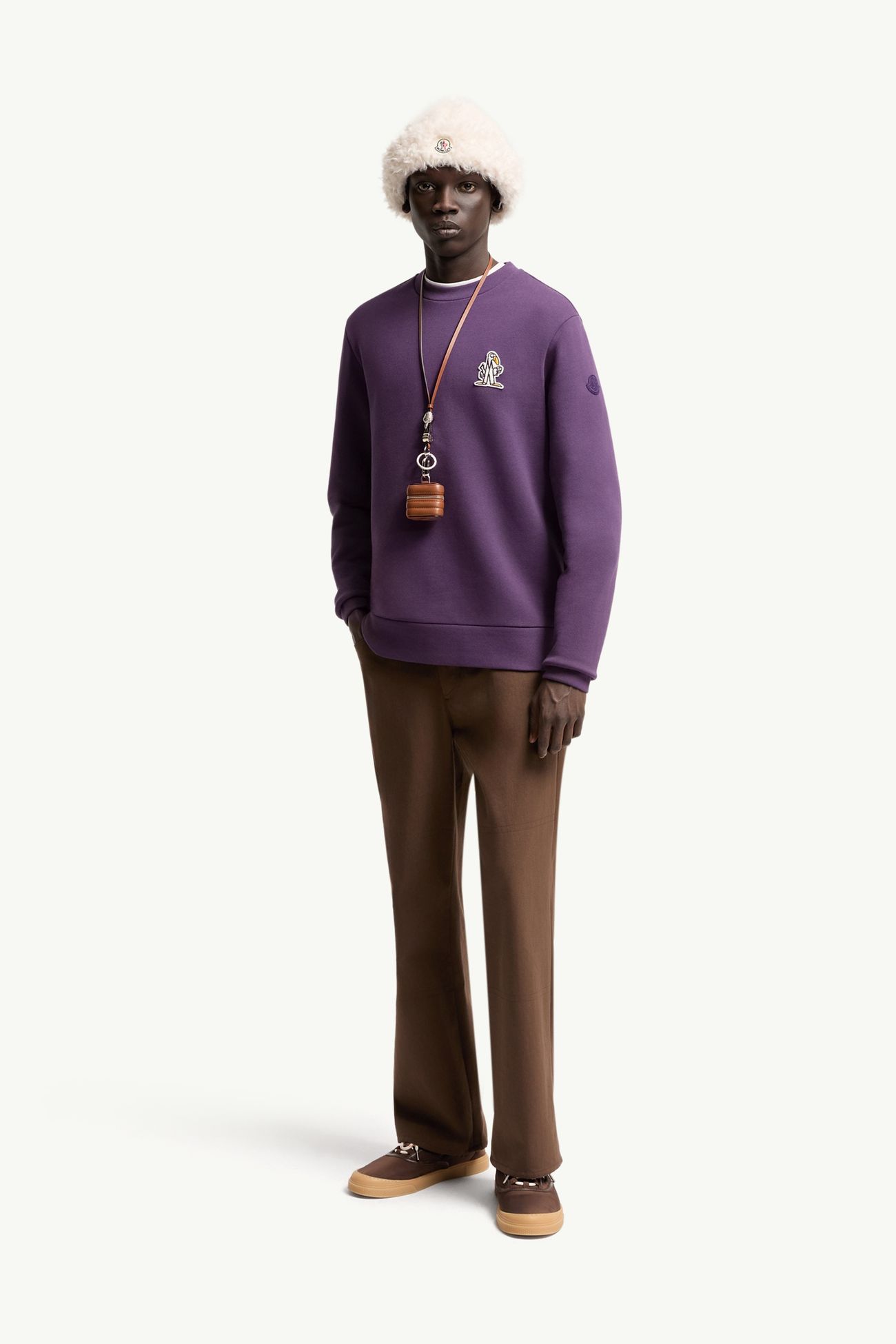 MonDuck Baumwoll-Sweatshirt Herren Violett Moncler 0