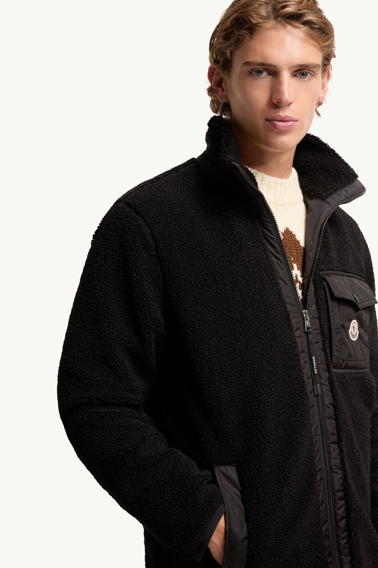 泰迪布拉鏈衛衣 男士 黑色 Moncler 5