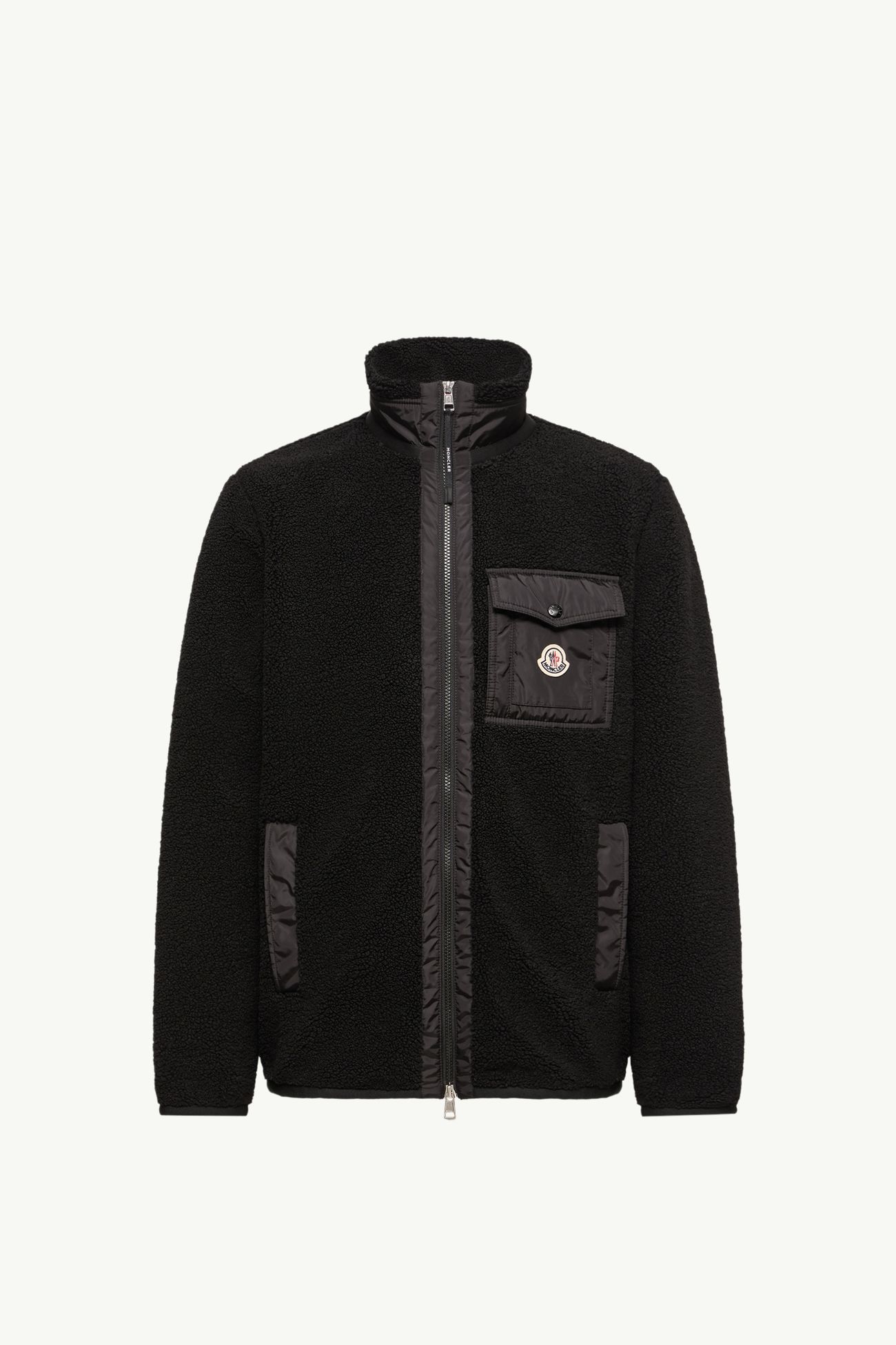 Sweatshirt aus Teddystoff mit Reißverschluss Herren Schwarz Moncler 2