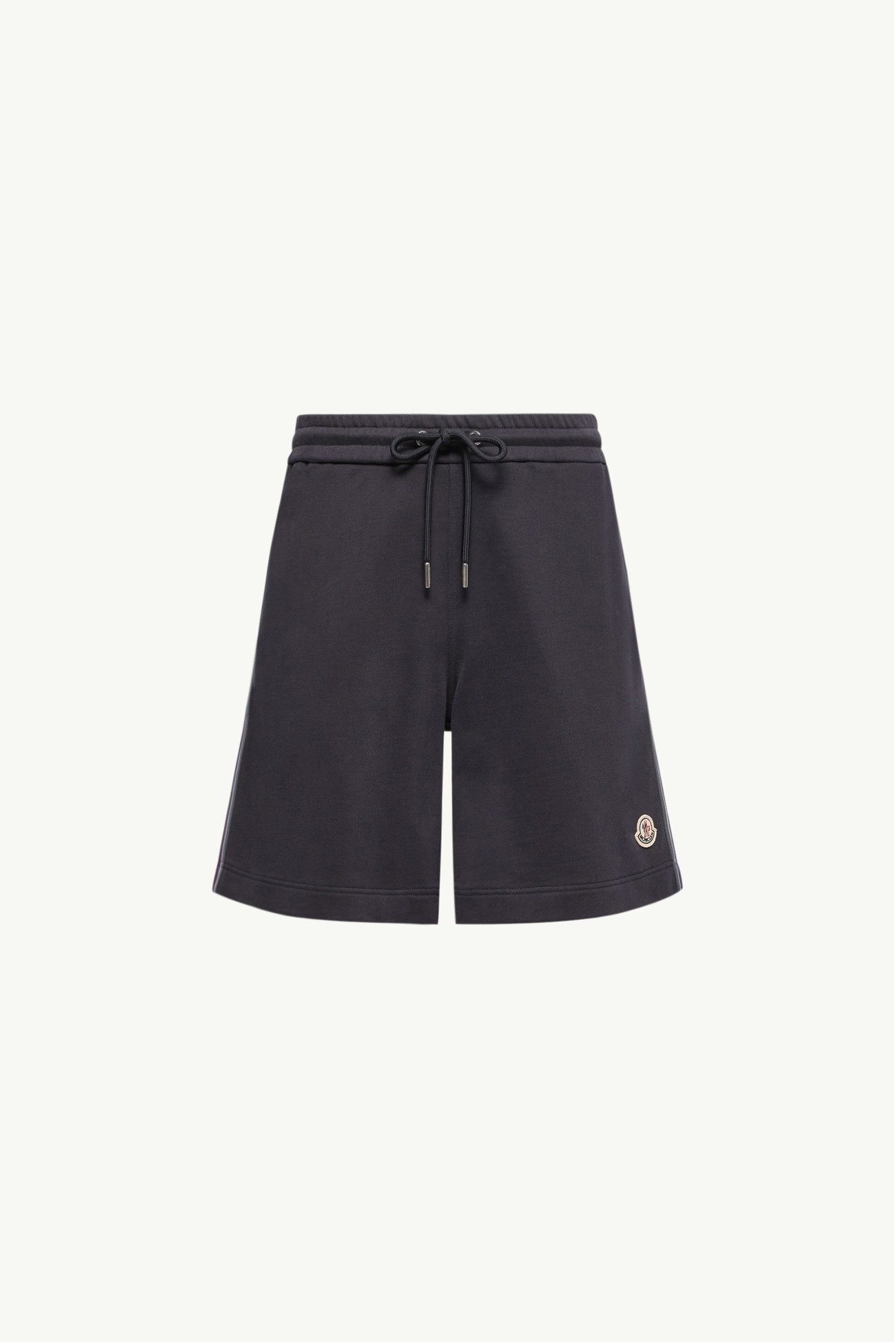 Shorts de tejido suave de algodón con ribete de rayas Hombre Azul marino Moncler 2
