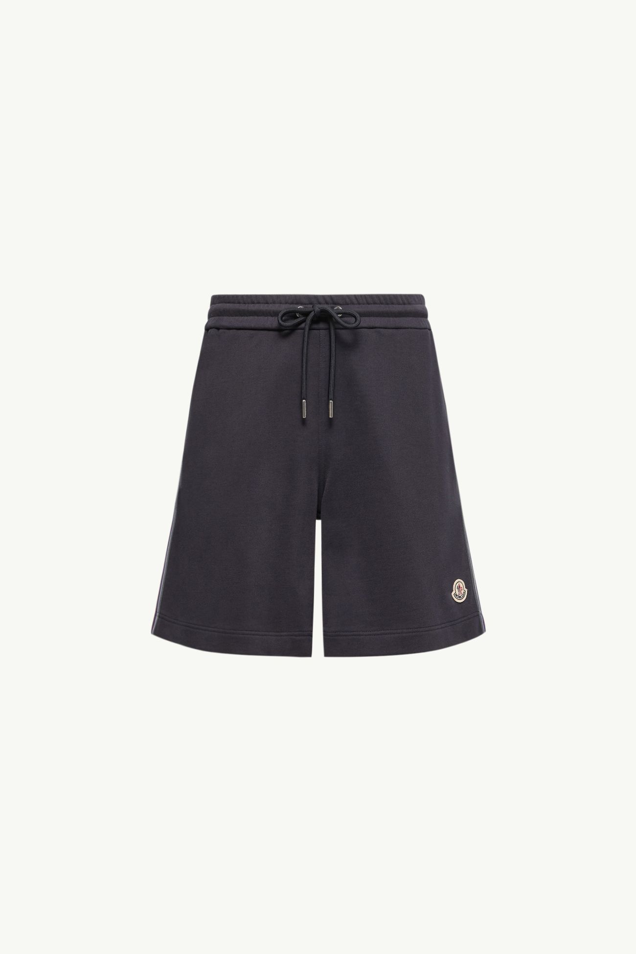 條紋飾邊棉質抓毛短褲 男士 海軍藍色 Moncler 2