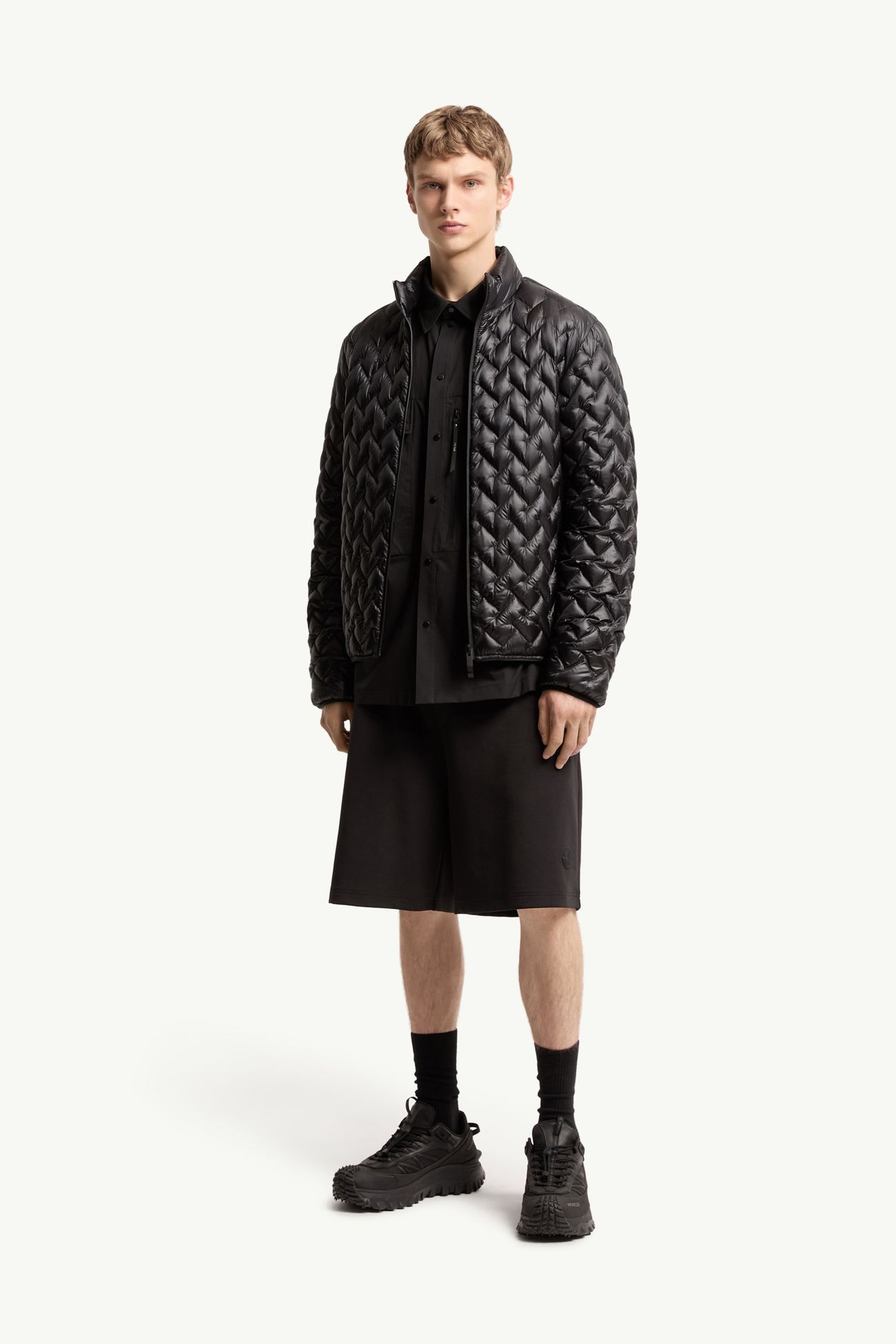 Shorts aus Baumwollmisch-Interlock Herren Schwarz Moncler 0
