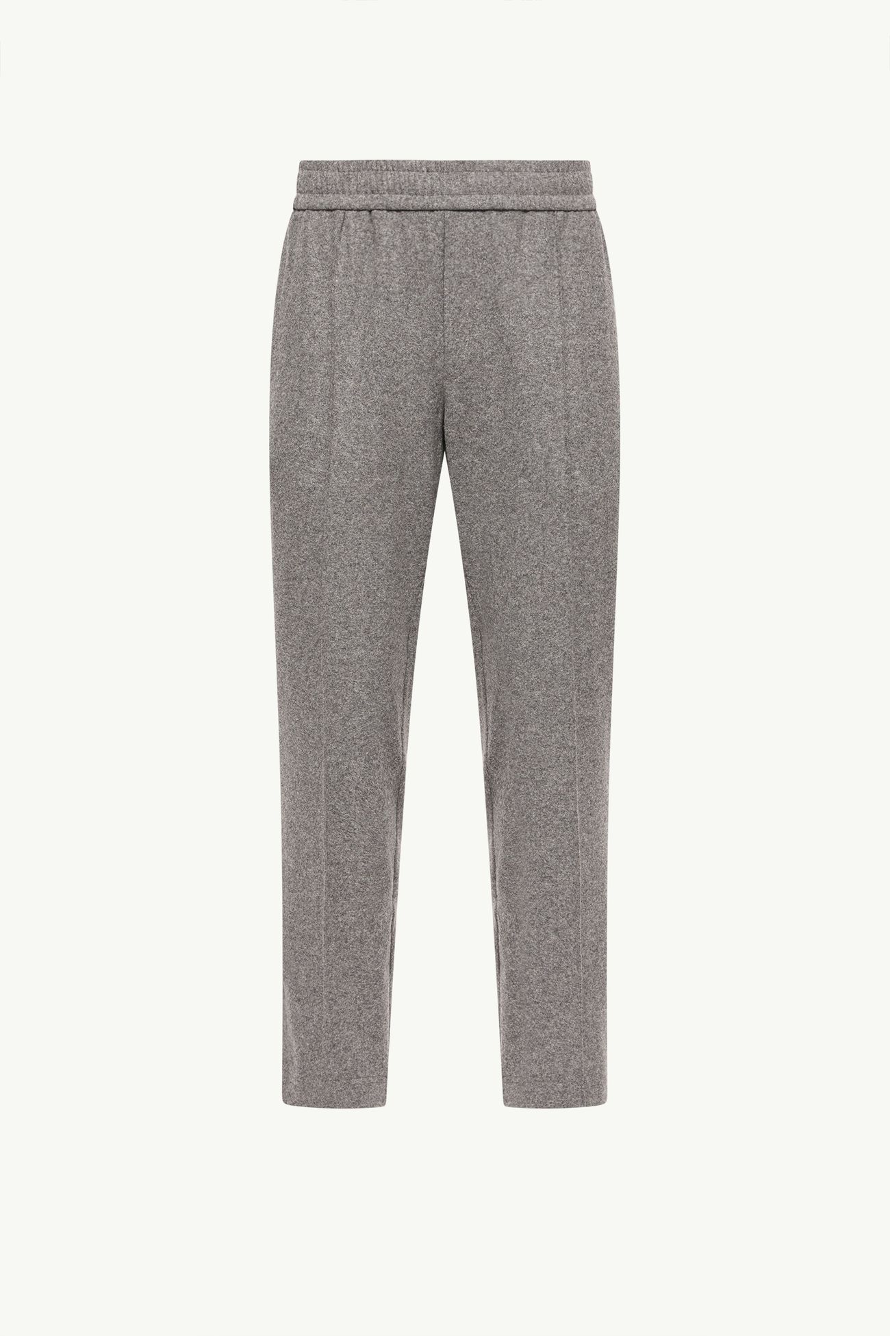 Flanellhose mit Leder-Logo Herren Grau Moncler 2