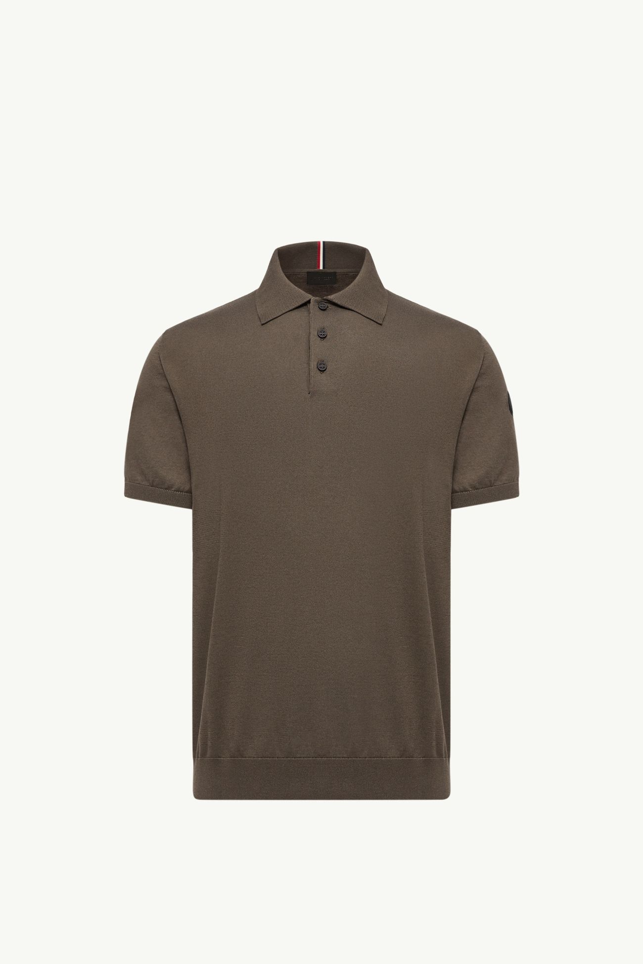 Polo en maille de coton à logo Hommes Marron Moncler 2