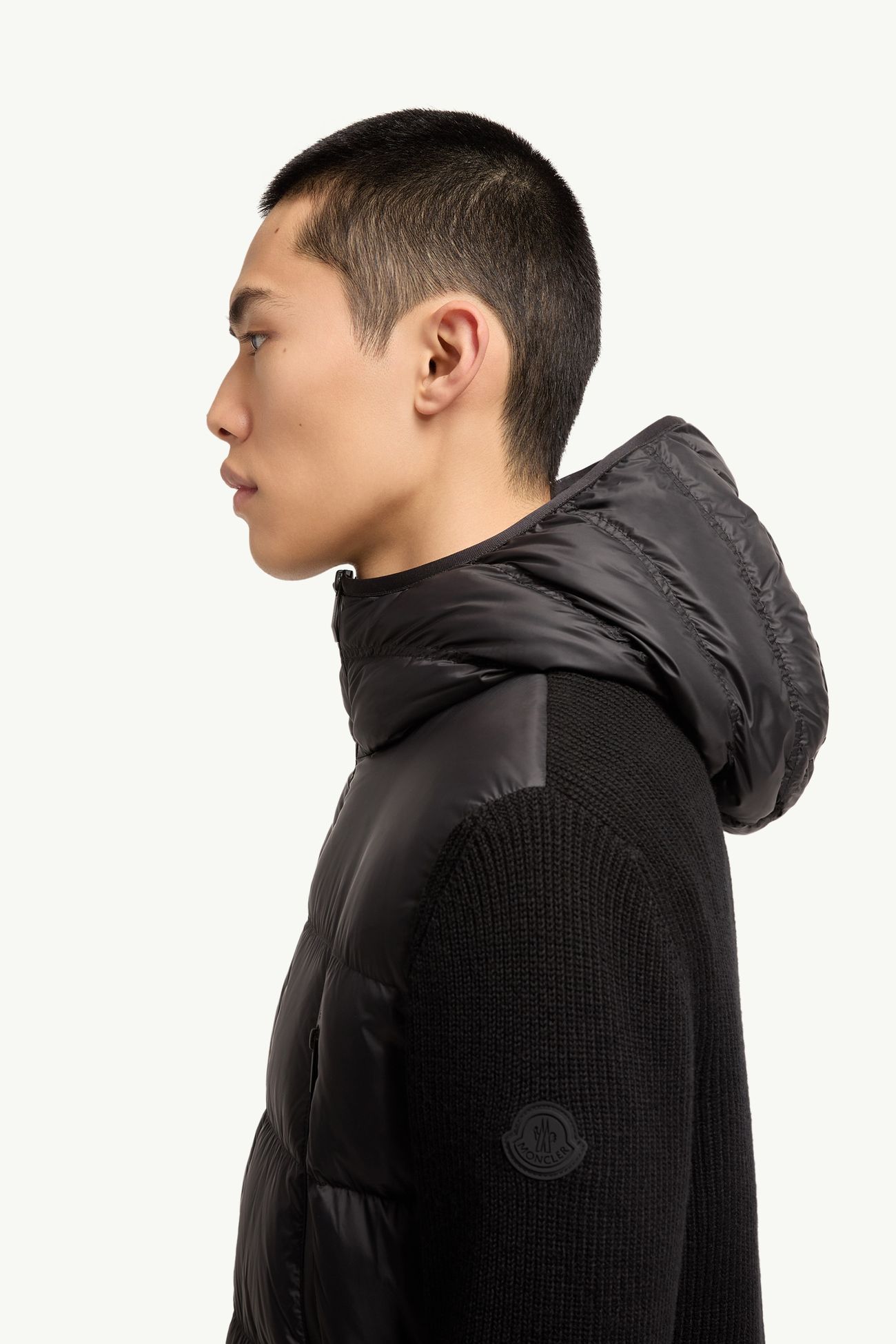男士羊毛加衬拉链开衫 男士 黑色 Moncler 1