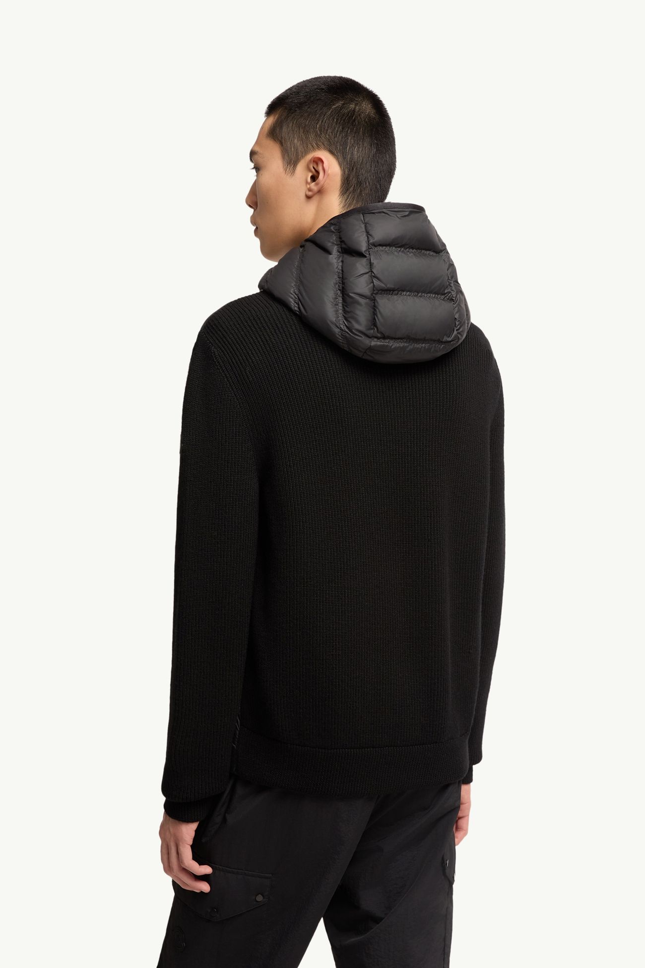 男士羊毛加衬拉链开衫 男士 黑色 Moncler 4