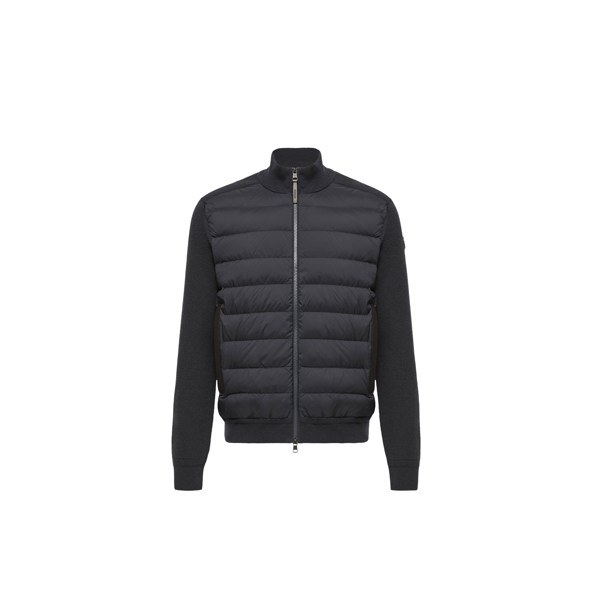 Moncler   Wool & Cashmere Blend Padded Zip-Up Cardigan for Men in Blue, Size: M