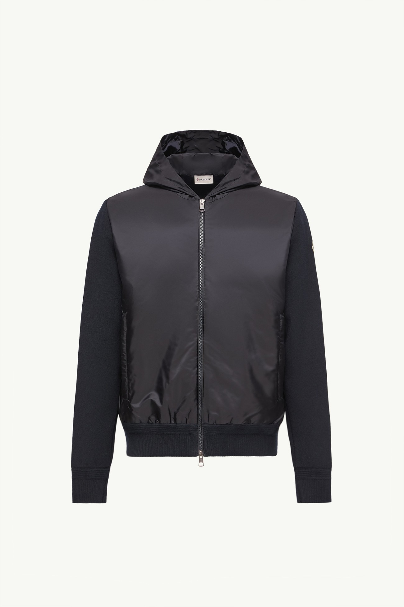 Felpa con cappuccio in misto cotone Uomo Blu Navy Moncler 2
