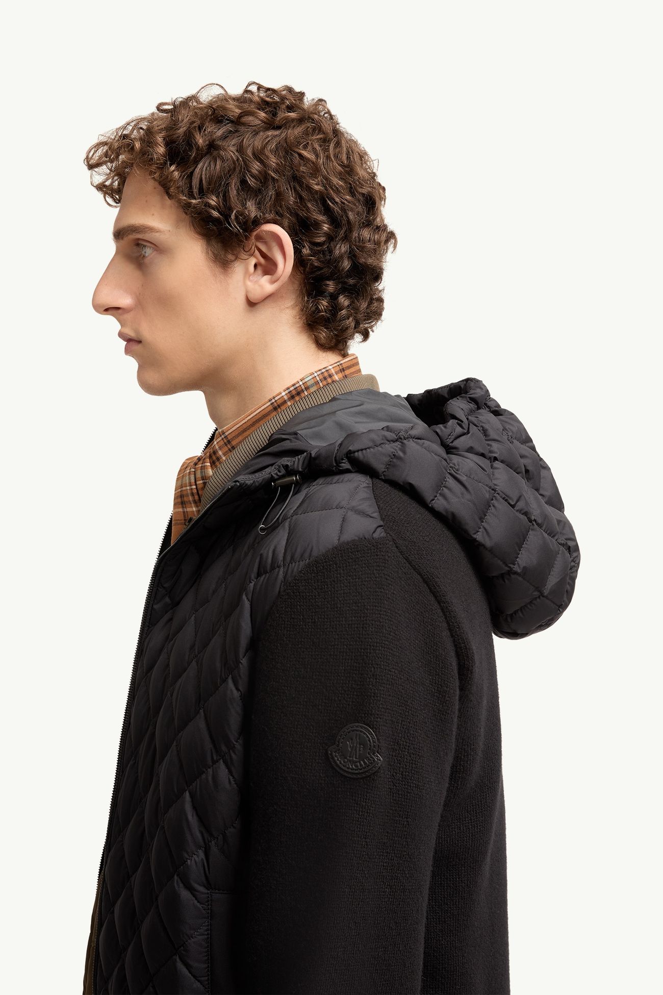 羊毛羊絨混紡連帽衫 男士 黑色 Moncler 1