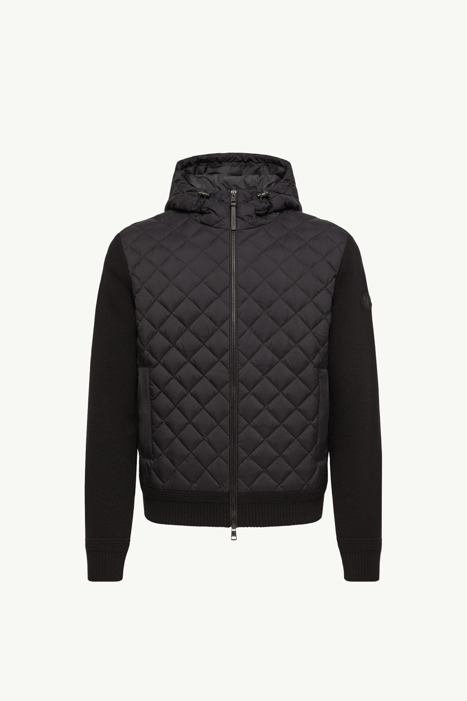 Wool & Cashmere Blend Hoodie Men Black Moncler, 1 of 0