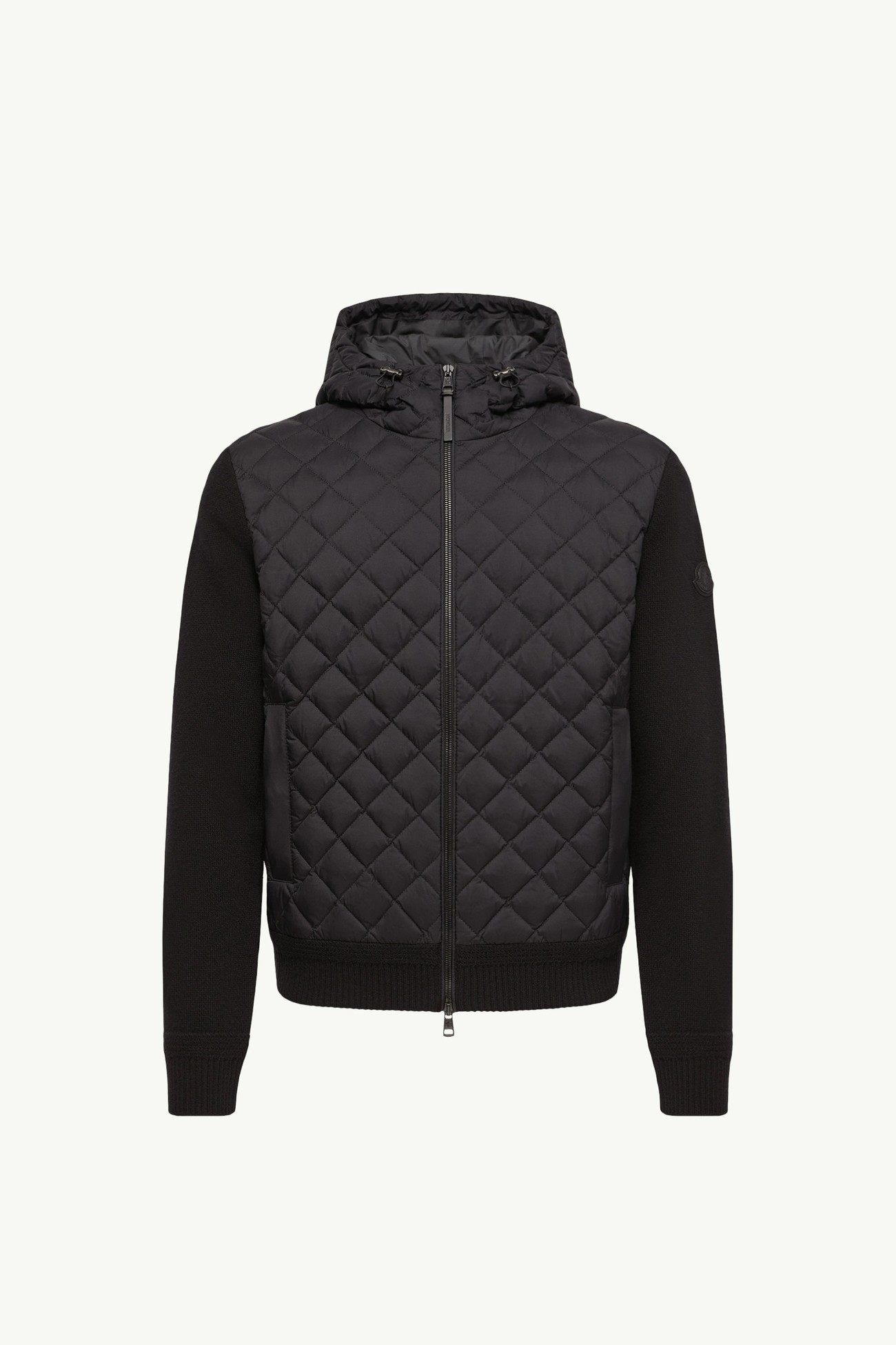Cárdigan con capucha de mezcla de lana y cachemira Hombre Negro Moncler 2