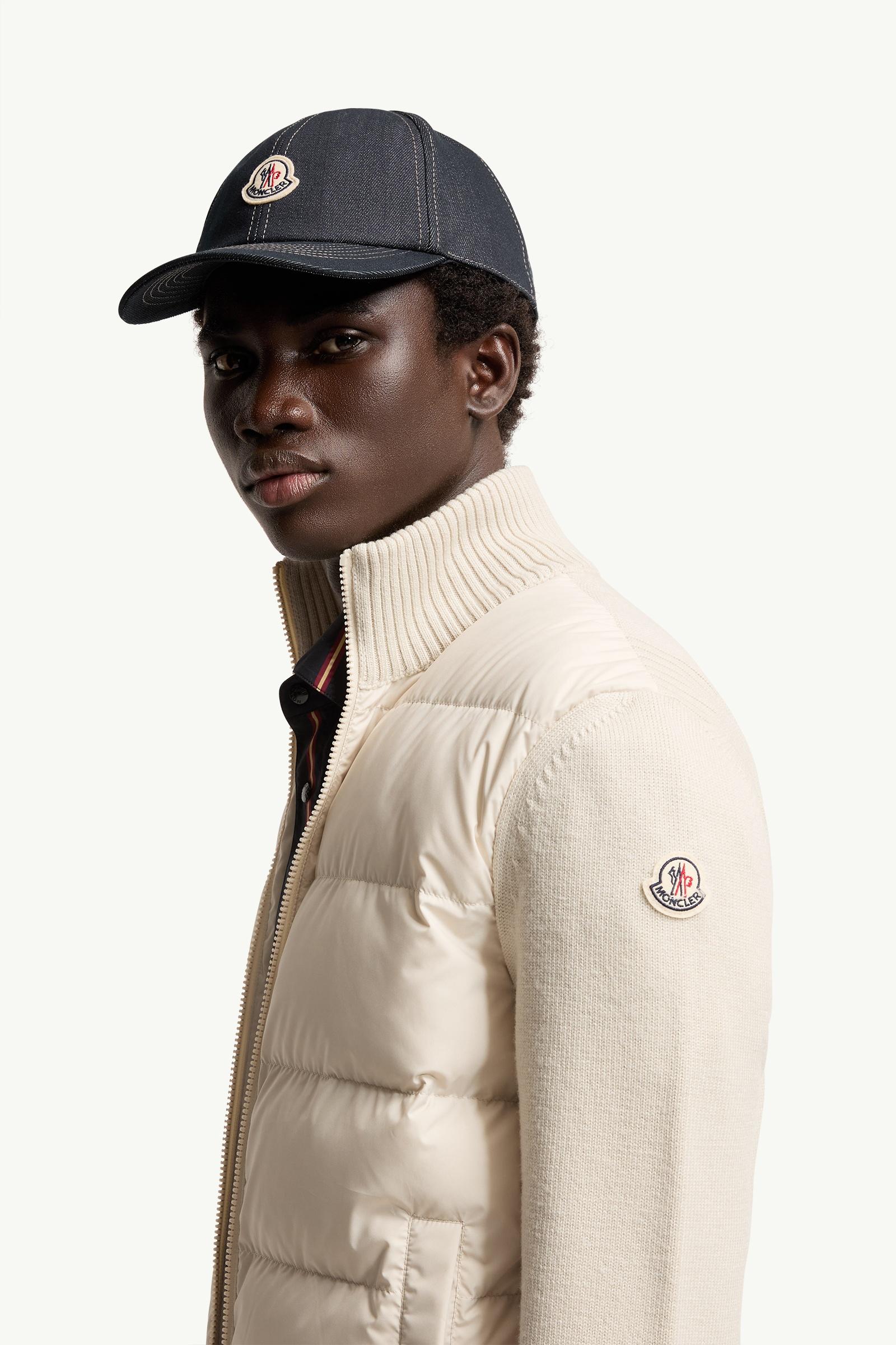 Light Beige Padded Wool Zip-Up Cardigan - Sweaters & Cardigans for
